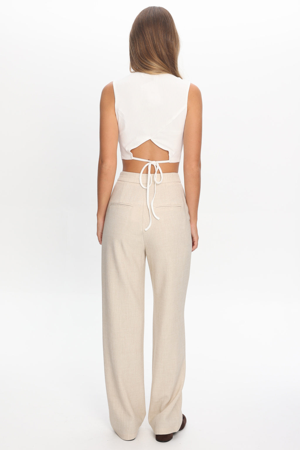 In Disguise Straight Leg Pocket Pants Oatmeal by Selfie Leslie Australia