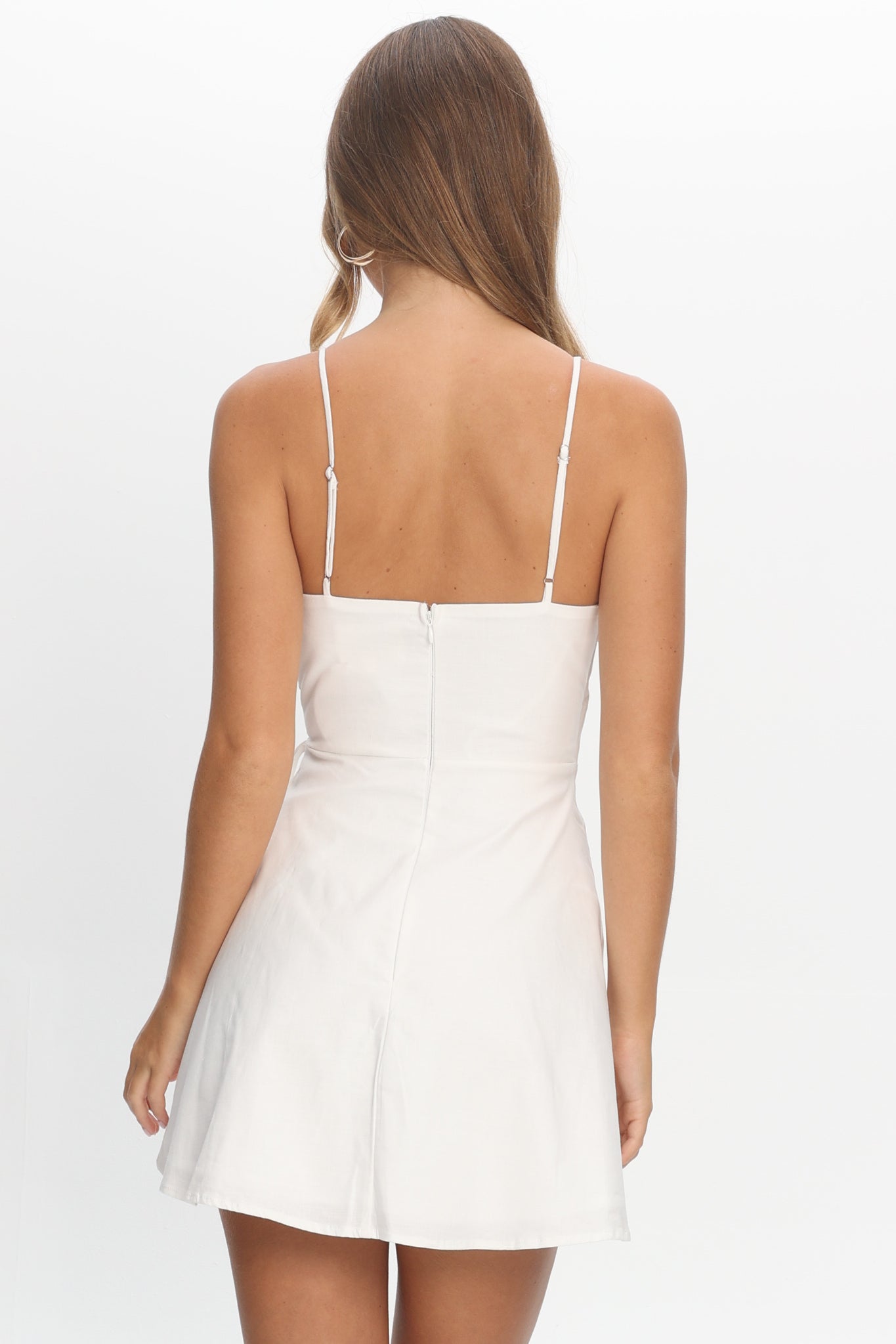 Clyde Wrap Ruffle Mini Dress White by Selfie Leslie Australia