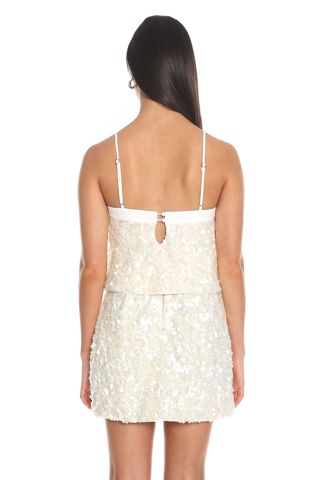 Celestine Sequin Cami Top Ivory