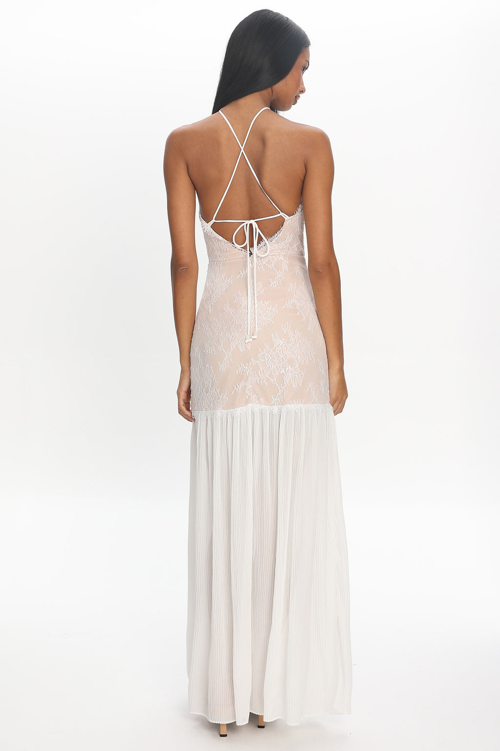 Soft Landing Halter Maxi Dress White