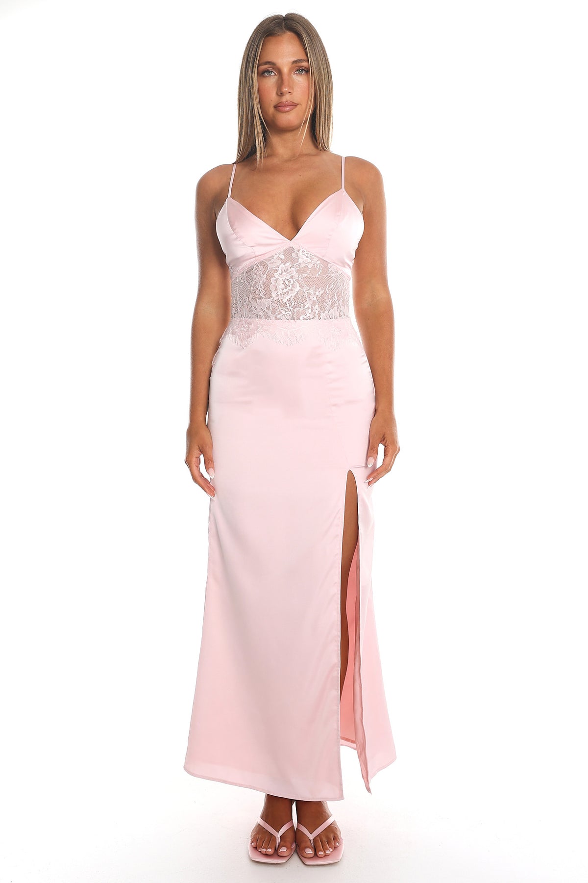 Dream Drifter Lace Maxi Dress Pink