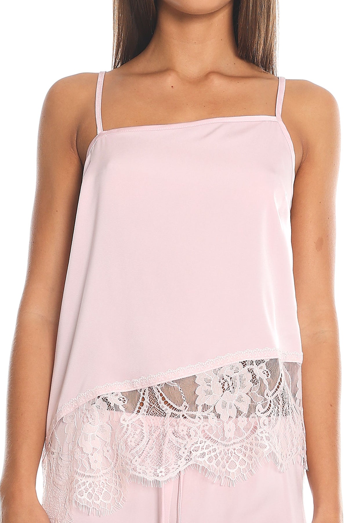 Rosanna Lace Trim Cami Dusty Pink