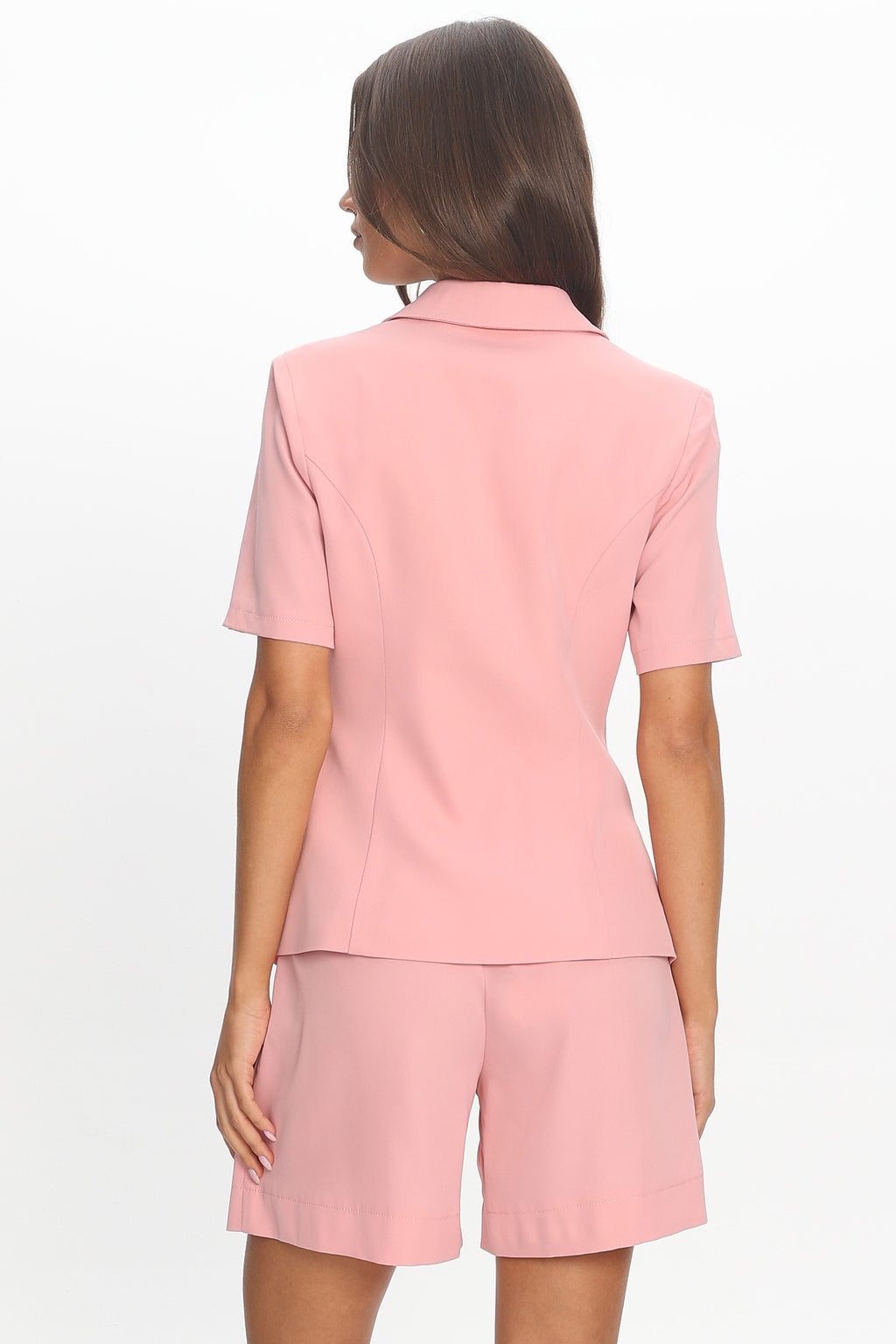 Impala Tailored Short-Sleeve Blazer Pink
