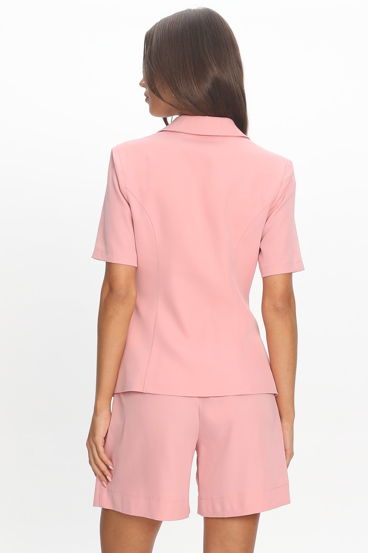 Impala Tailored Short-Sleeve Blazer Pink