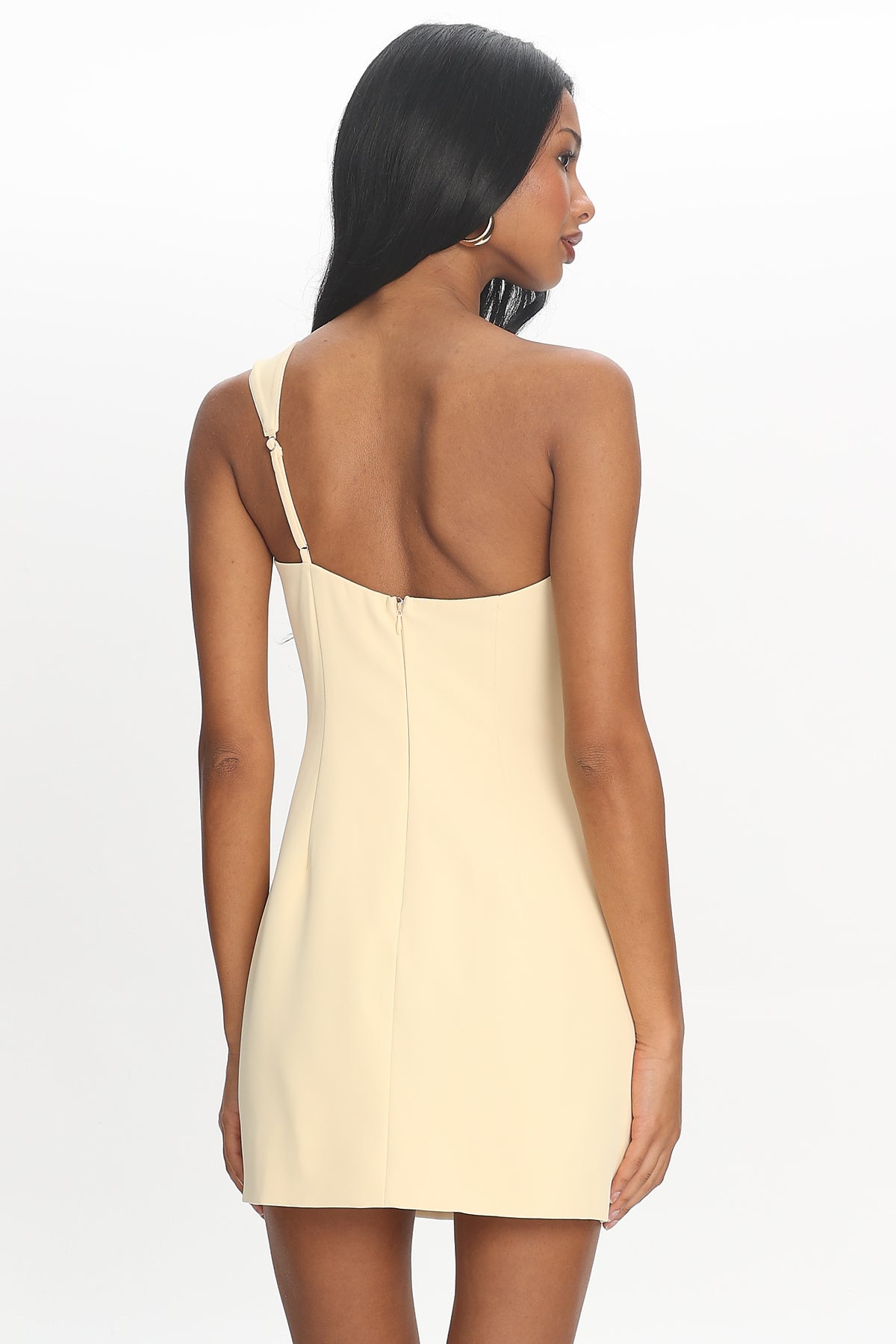Gala Nights Button Mini Dress Yellow