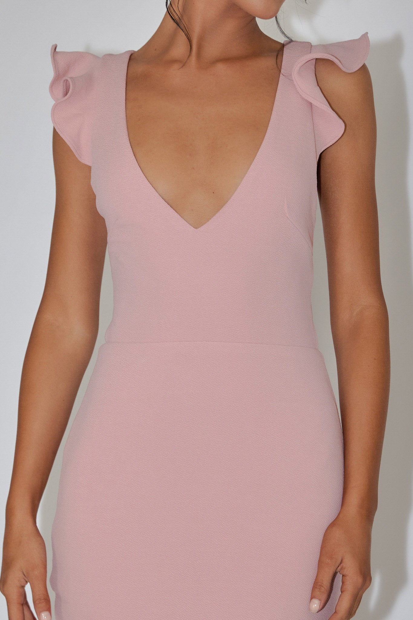 Seanna Strappy Back Midi Dress Blush by Selfie Leslie Australia