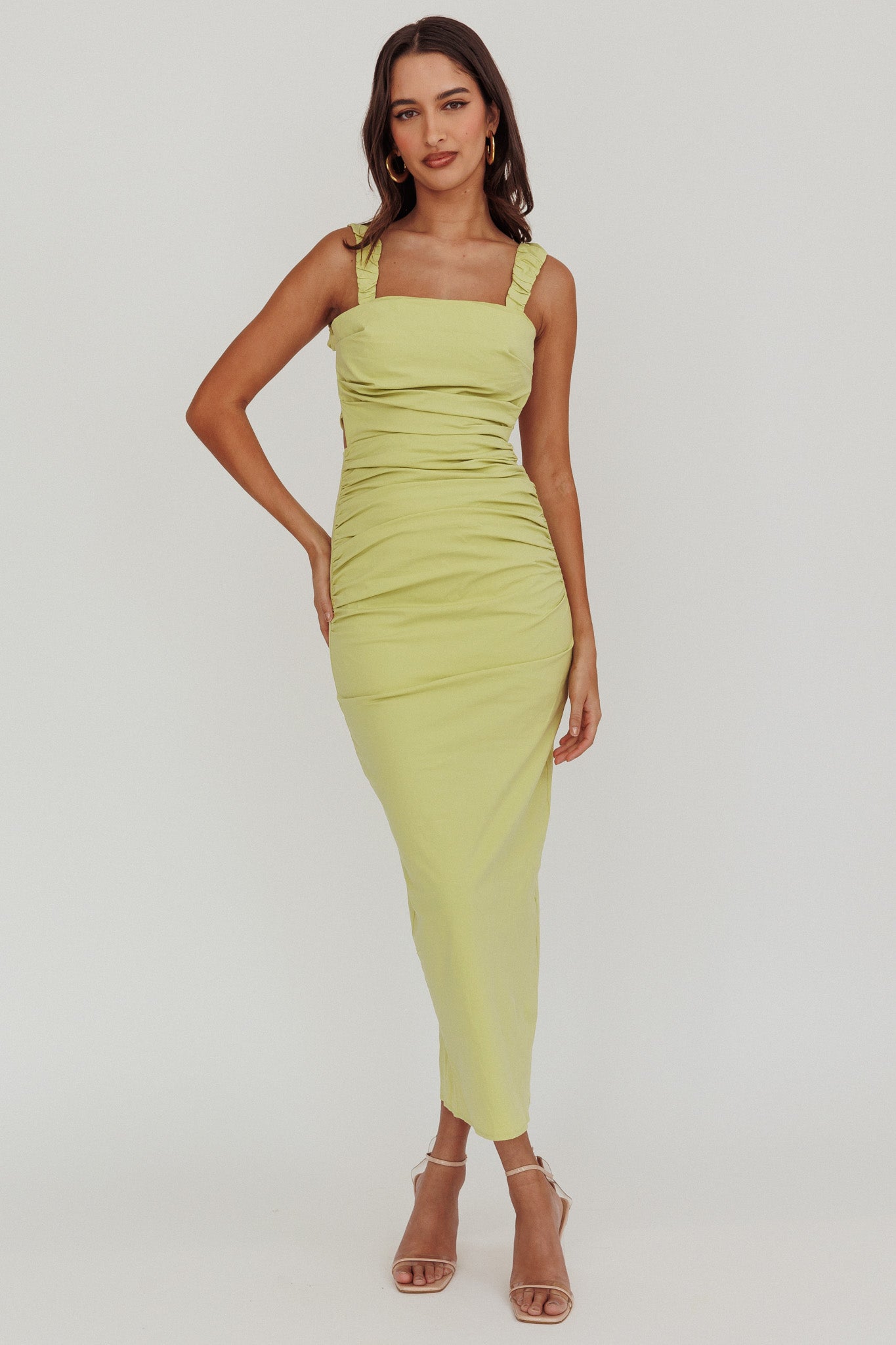 Dream Crush Lace-Up Back Maxi Dress by Selfie Leslie Australia