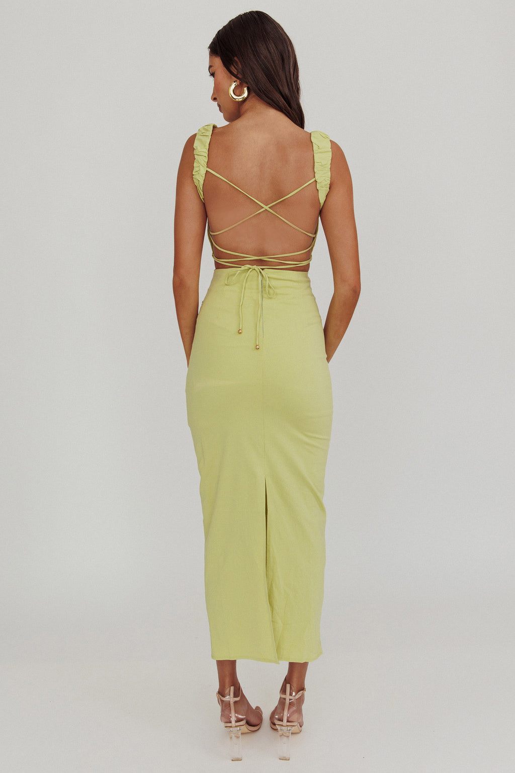 Dream Crush Lace-Up Back Maxi Dress by Selfie Leslie Australia