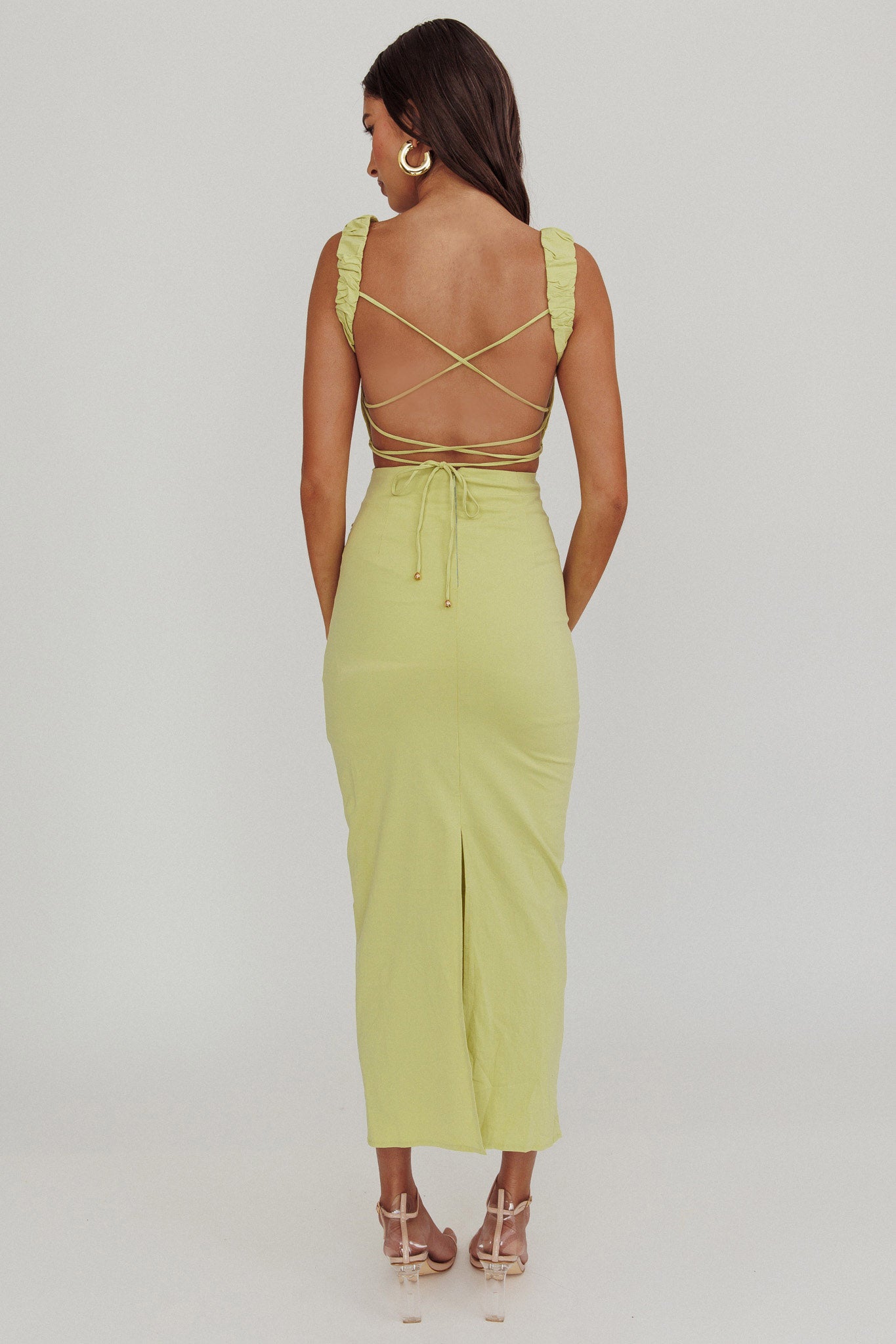 Dream Crush Lace-Up Back Maxi Dress by Selfie Leslie Australia