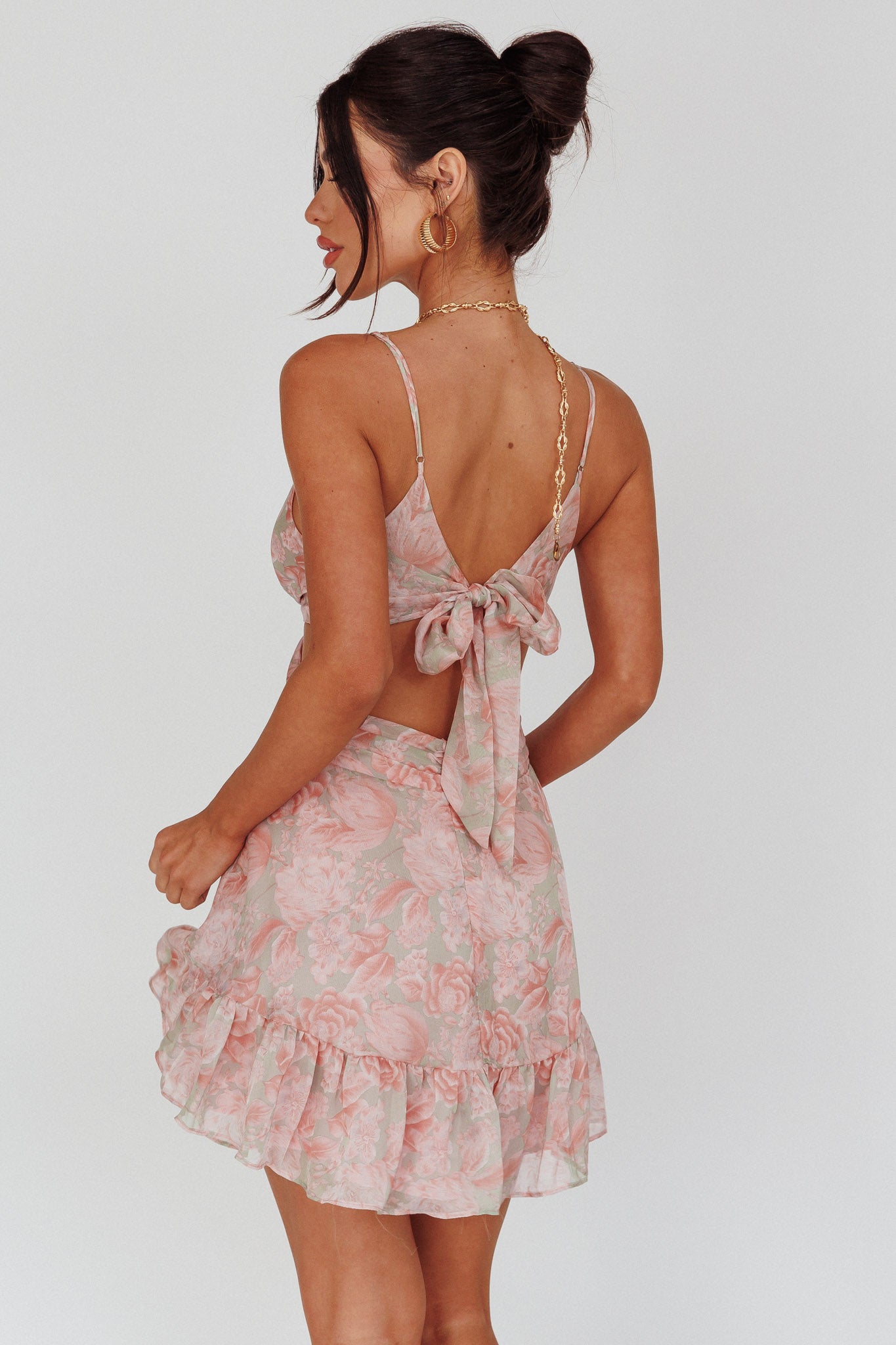 Dream Of You Twist Bodice Mini Dress Rose by Selfie Leslie Australia