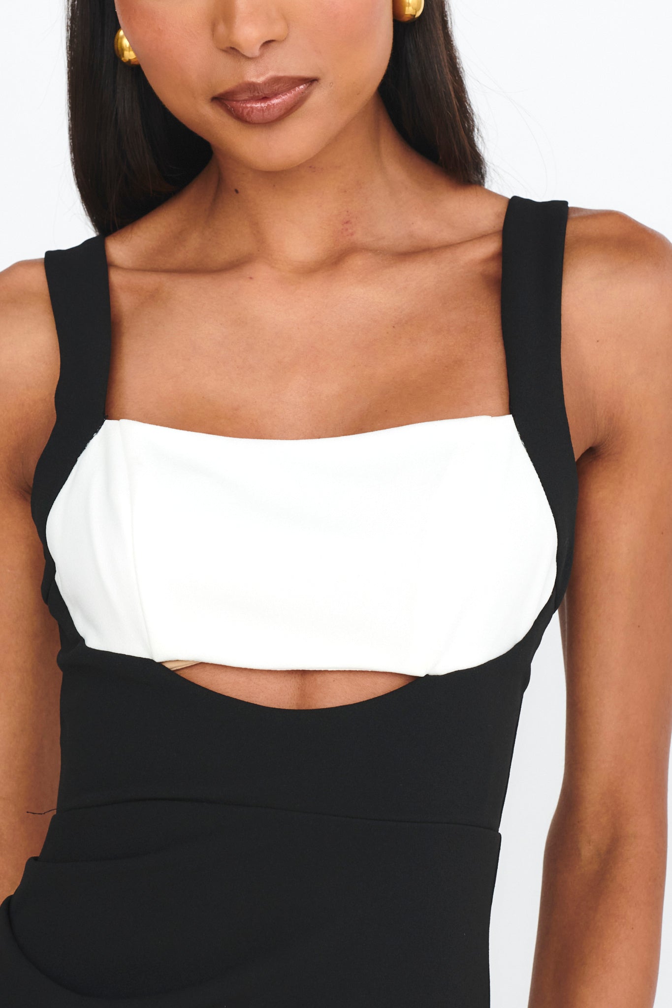 Move Maker Cut-Out Midi Dress Black by Selfie Leslie Australia