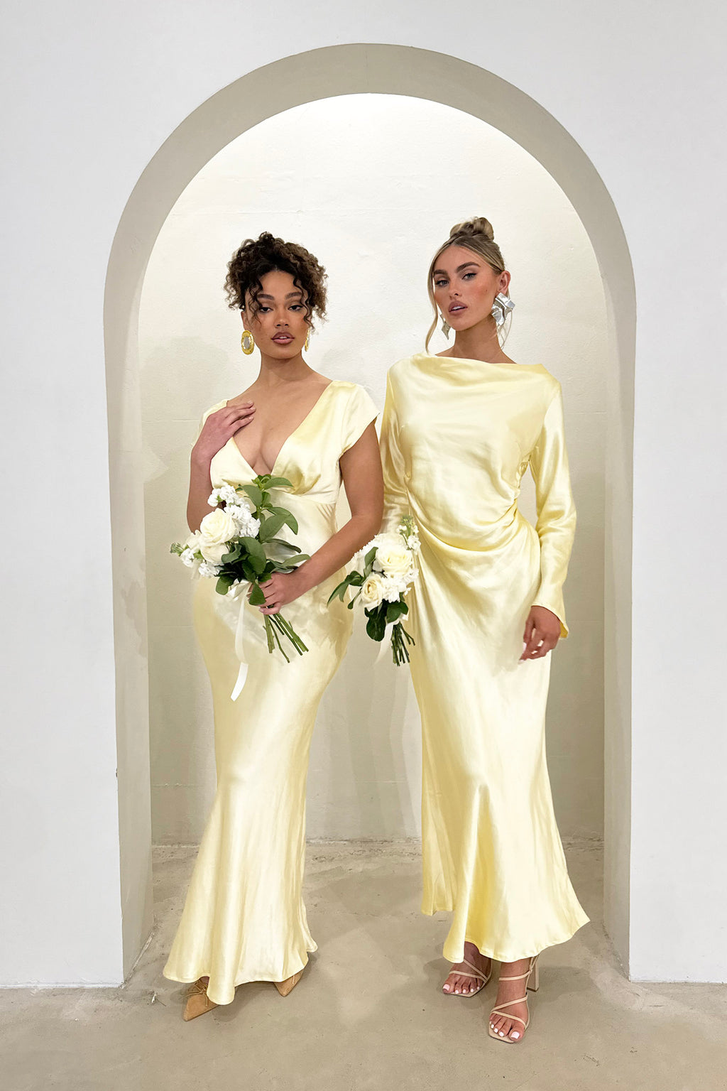 Loveland Cowl Back Midi Dress Butter by Selfie Leslie Australia