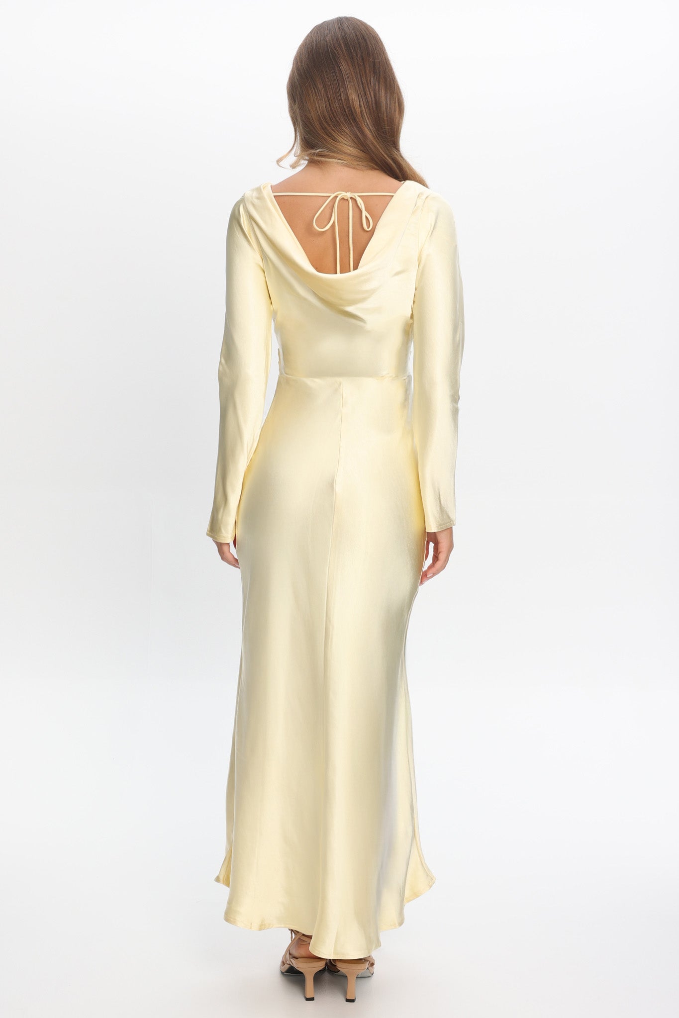 Loveland Cowl Back Midi Dress Butter by Selfie Leslie Australia
