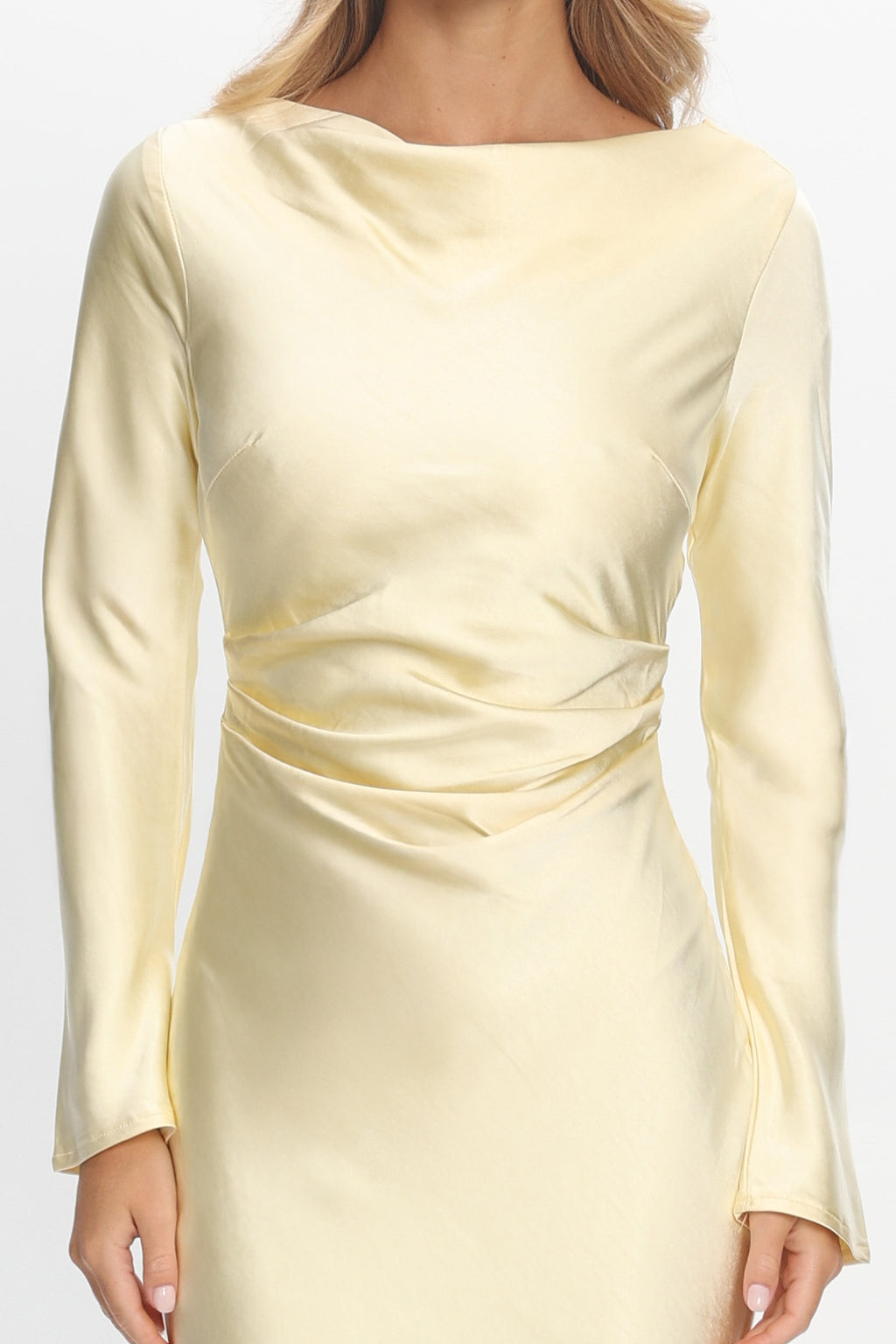 Loveland Cowl Back Midi Dress Butter by Selfie Leslie Australia