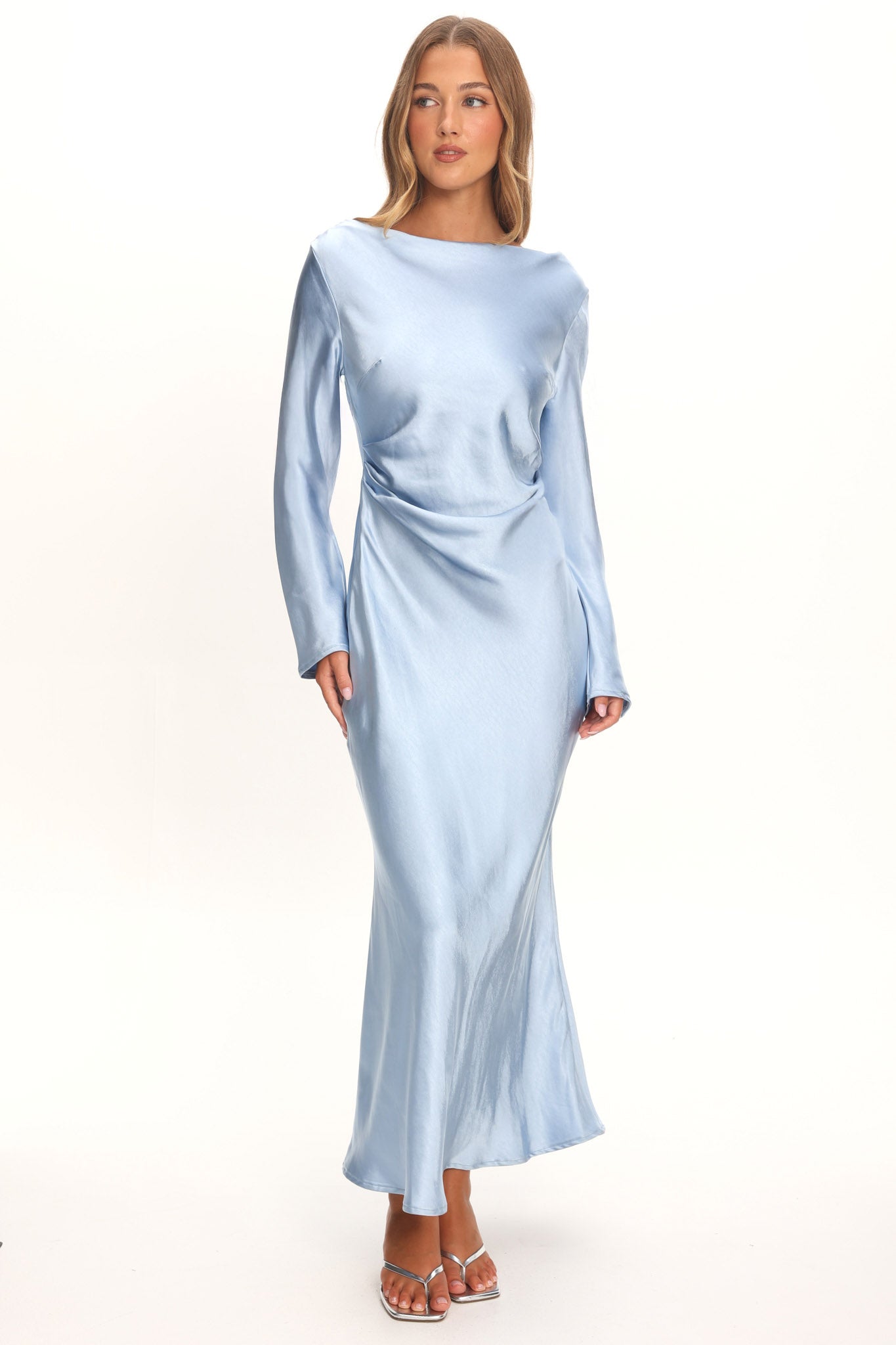 Loveland Cowl Back Midi Dress Ice by Selfie Leslie Australia