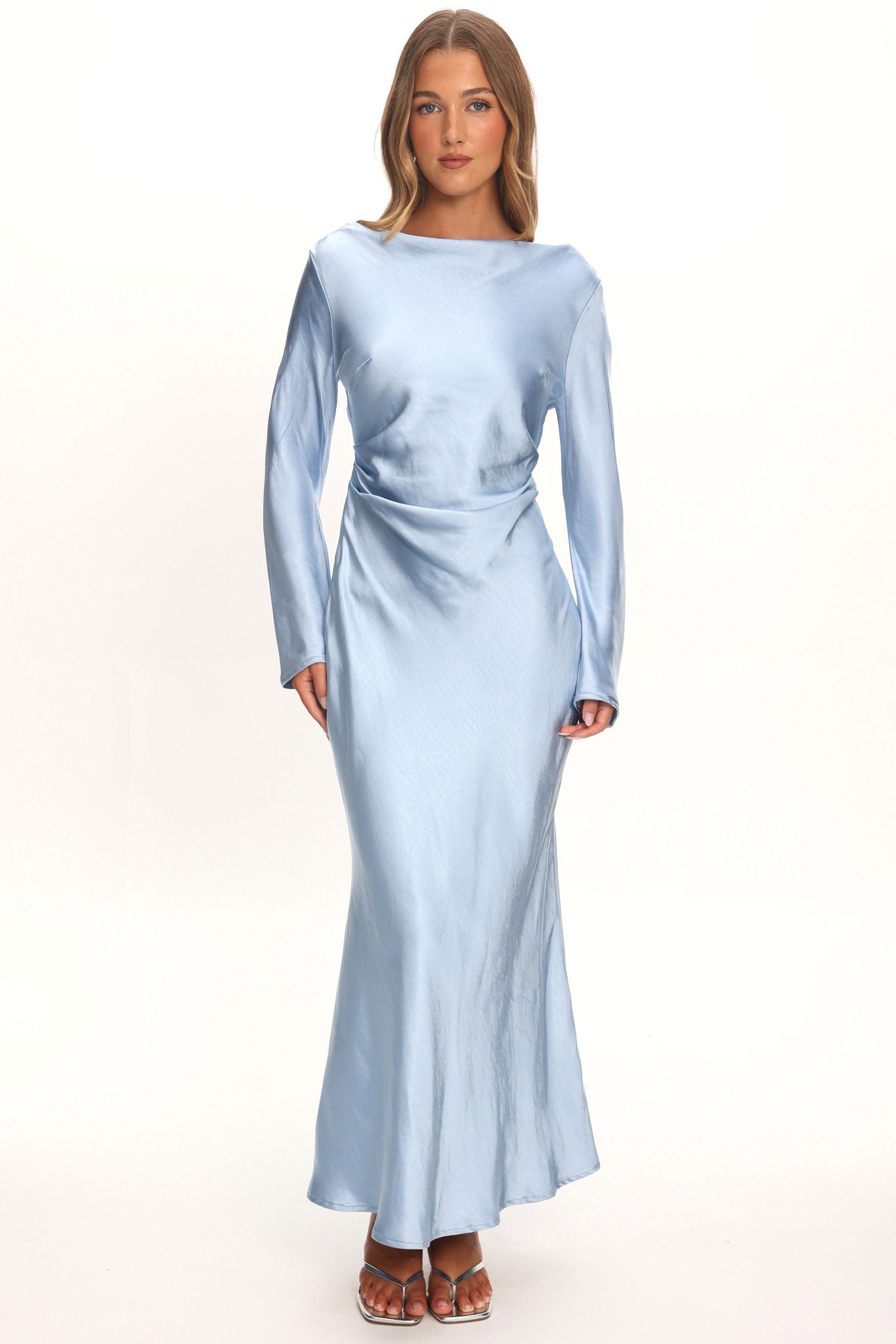 Loveland Cowl Back Midi Dress Ice by Selfie Leslie Australia
