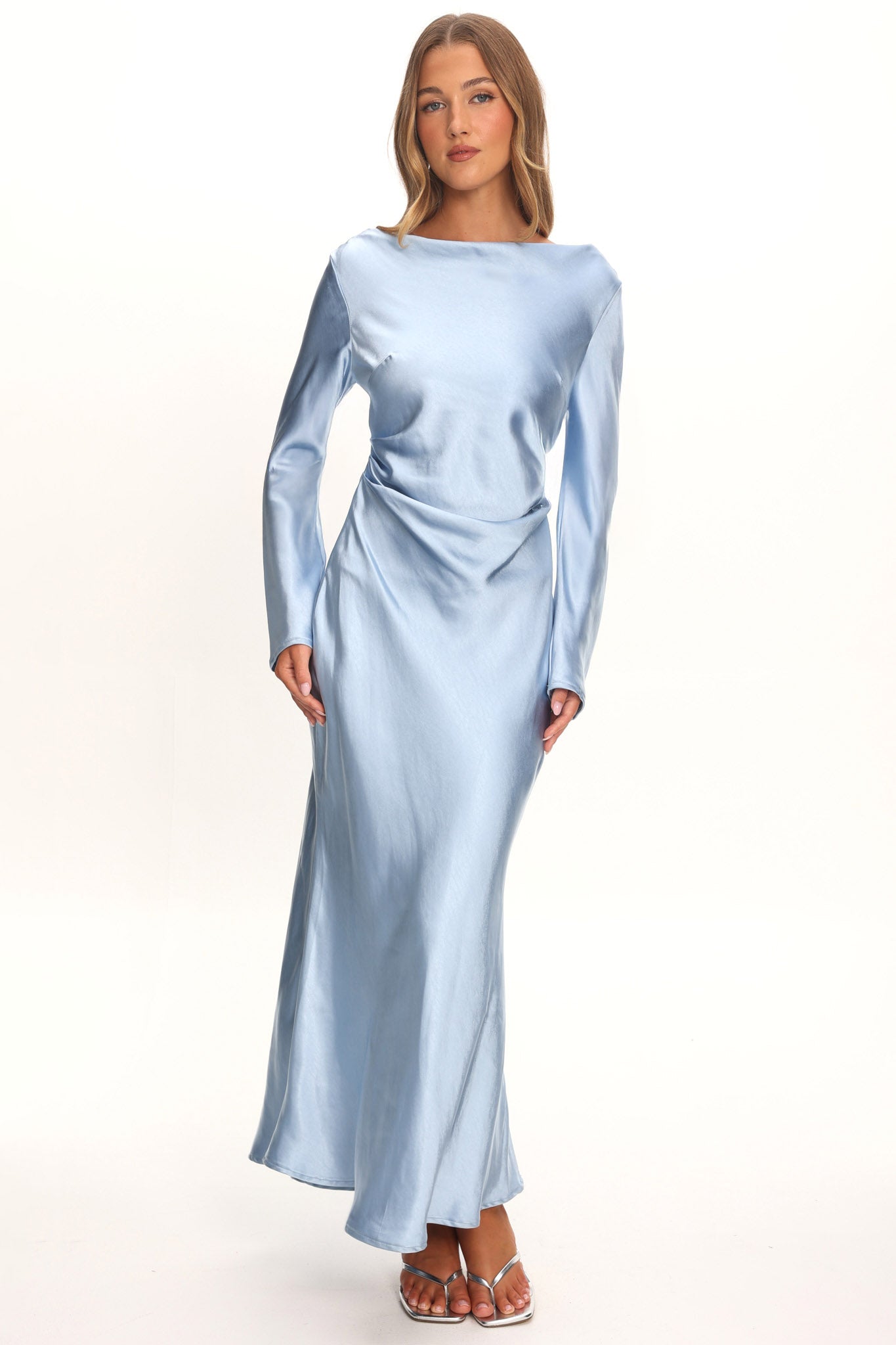 Loveland Cowl Back Midi Dress Ice by Selfie Leslie Australia