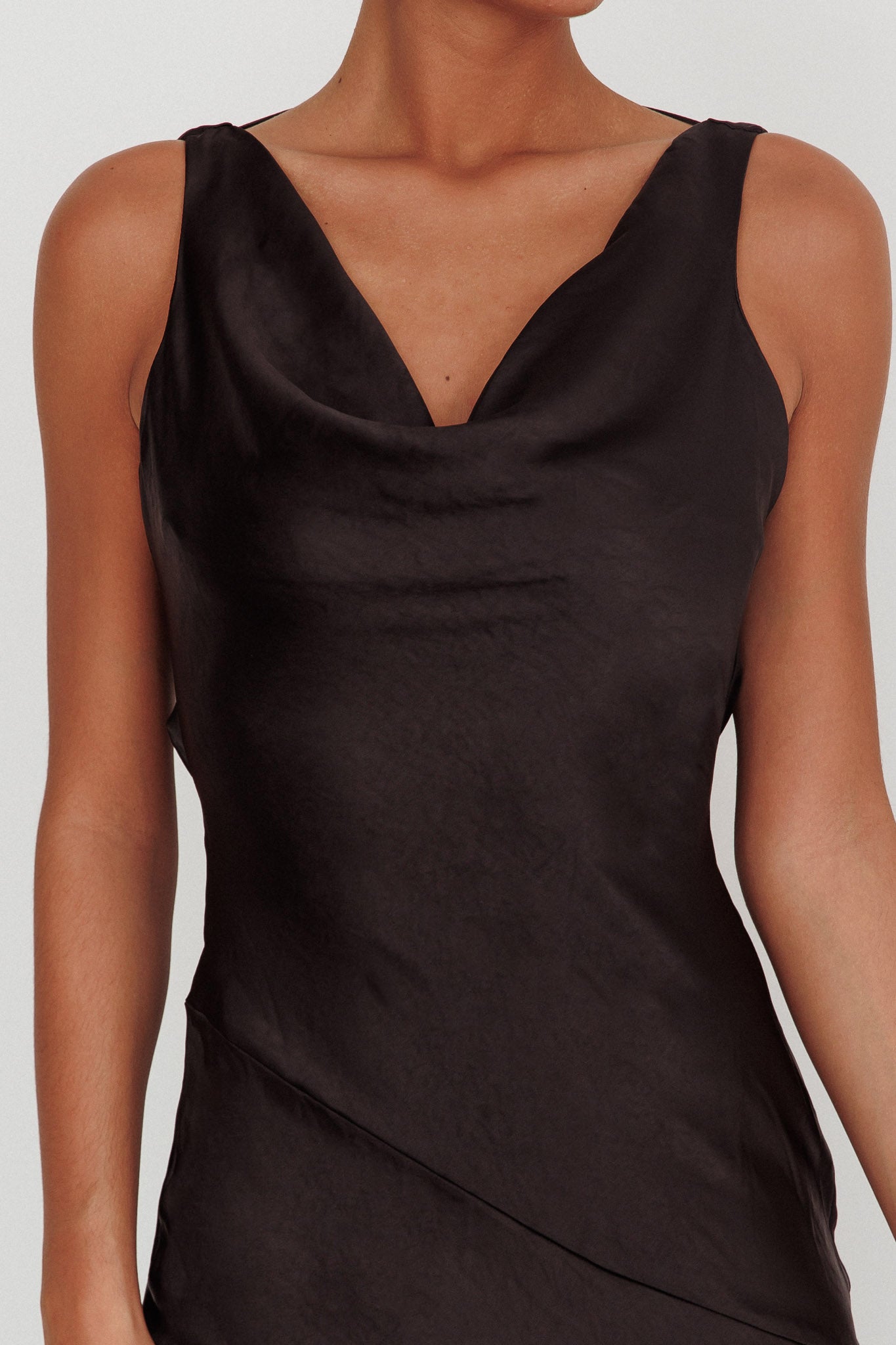 Cassiopeia Open Back Maxi Dress Black by Selfie Leslie Australia