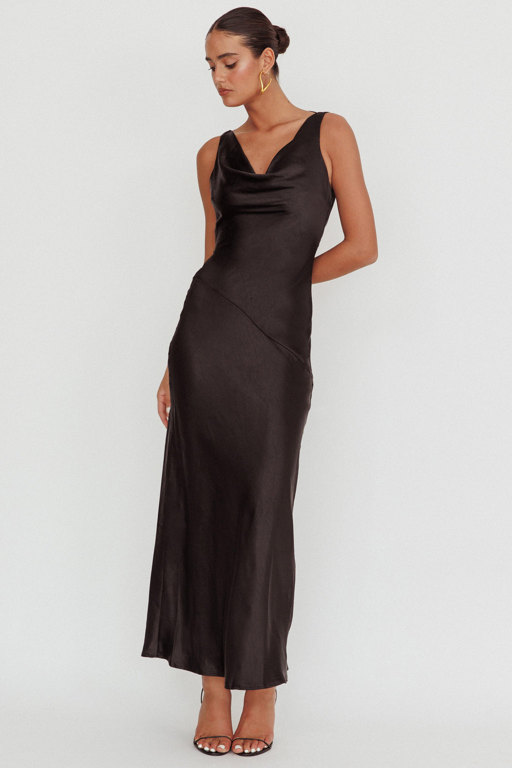 Cassiopeia Open Back Maxi Dress Black by Selfie Leslie Australia