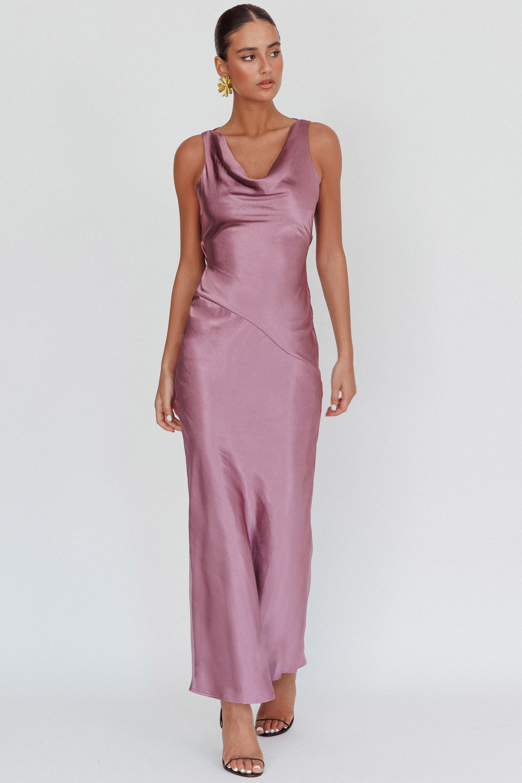 Cassiopeia Open Back Maxi Dress Grape by Selfie Leslie Australia