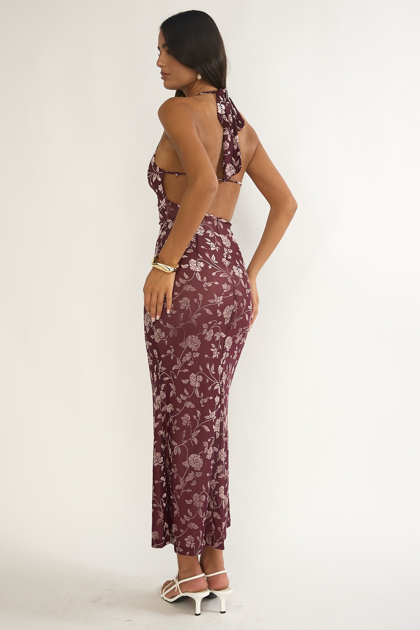 Sing To Me Keyhole Halter Maxi Dress Purple by Selfie Leslie Australia