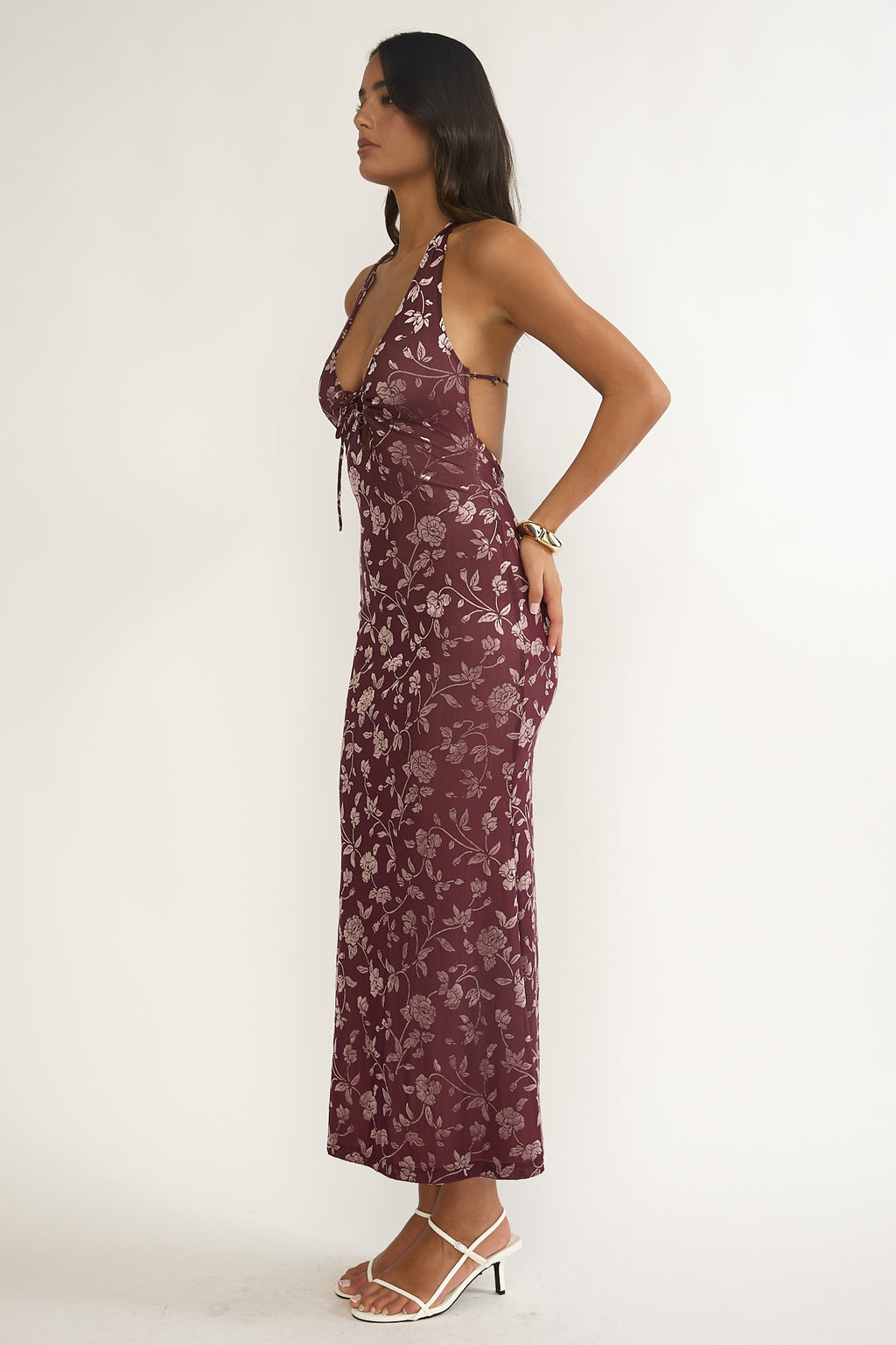 Sing To Me Keyhole Halter Maxi Dress Purple by Selfie Leslie Australia