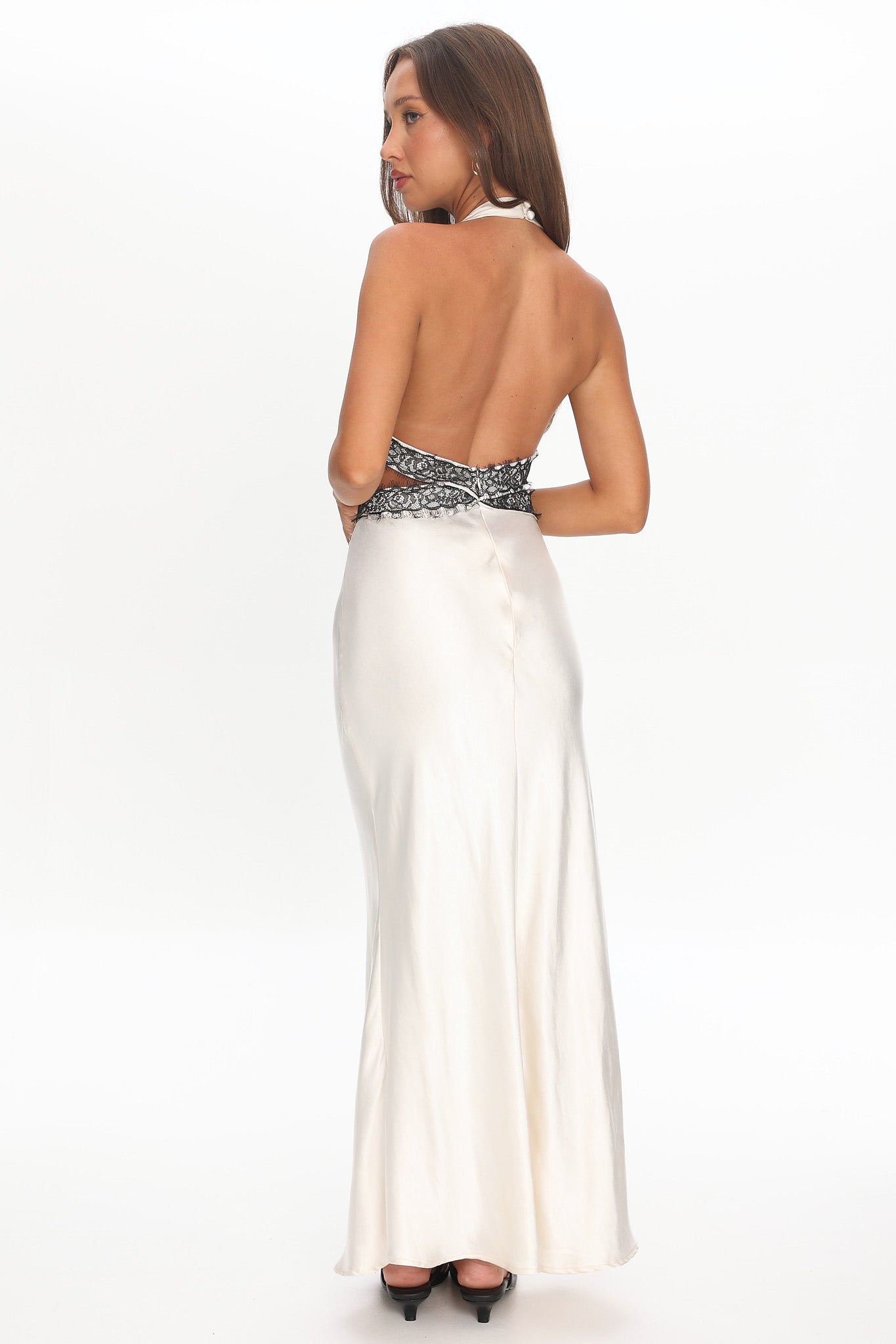Of Your Dreams Cut-Out Halter Dress Oyster by Selfie Leslie Australia