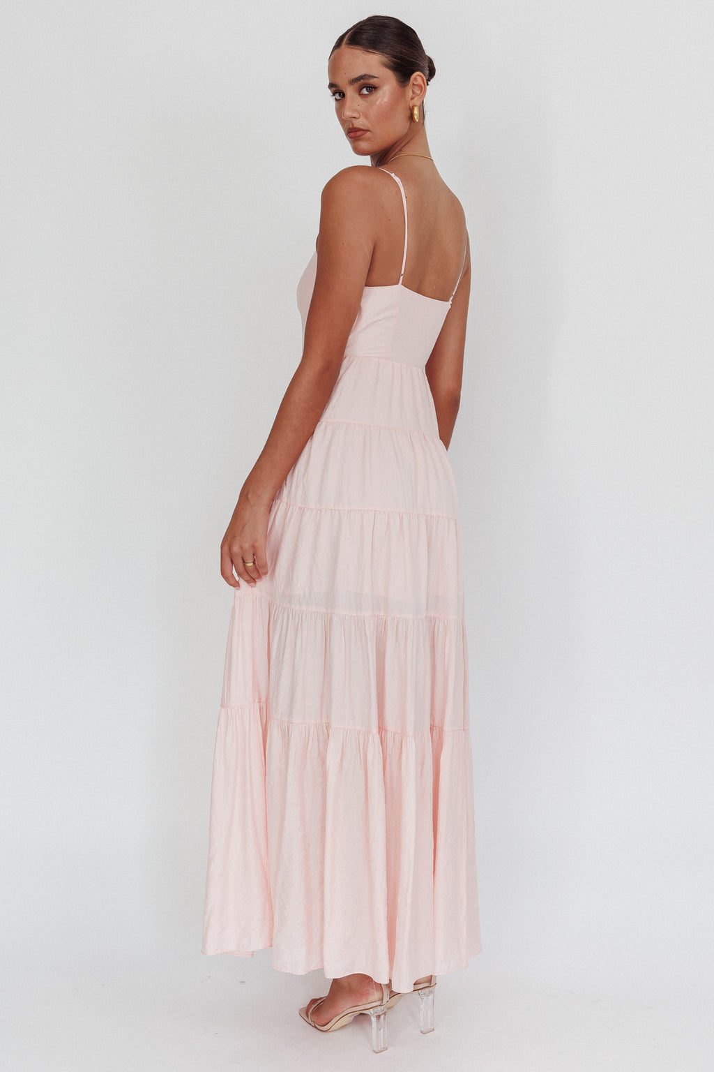 Main Attraction Cami Strap Maxi Dress Blush by Selfie Leslie Australia