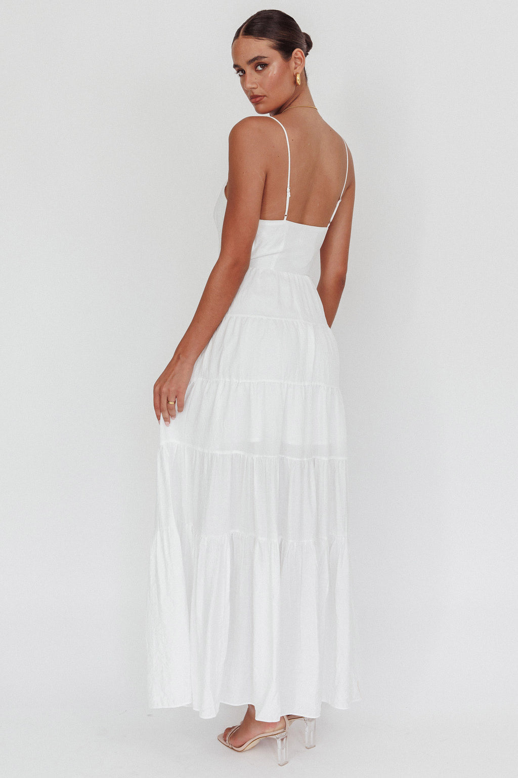 Main Attraction Cami Strap Maxi Dress White by Selfie Leslie Australia