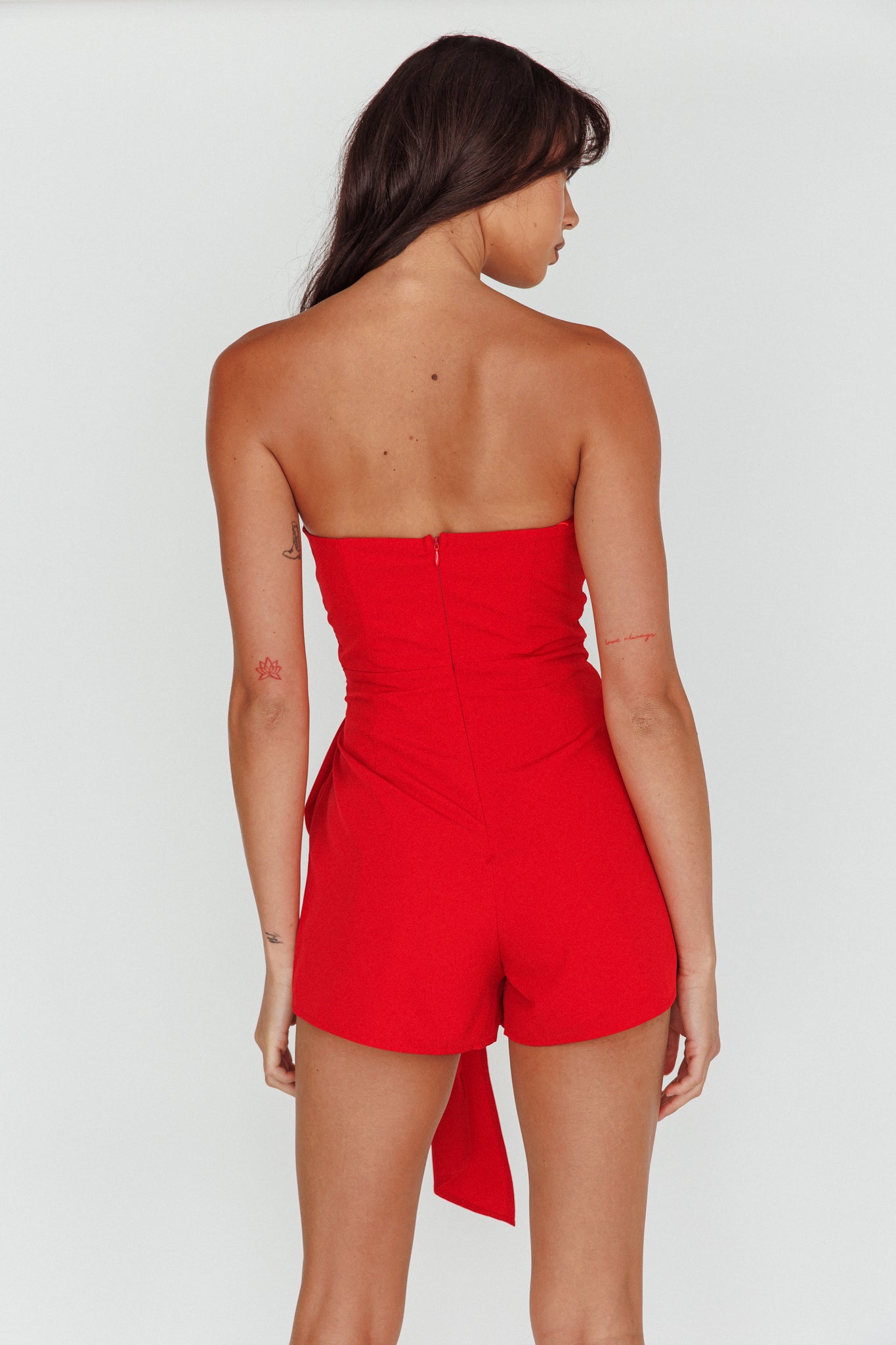 Feelin Vibes Twist Bust Romper Wine by Selfie Leslie Australia