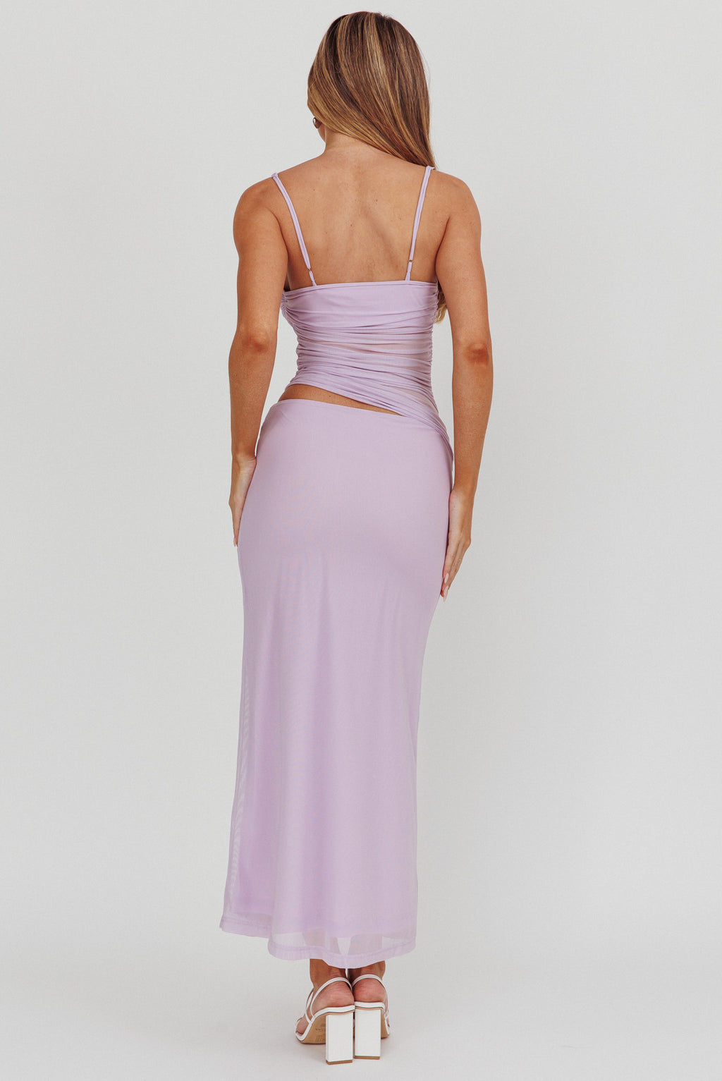 Lorely Gathered Bodice Maxi Dress Lilac by Selfie Leslie Australia