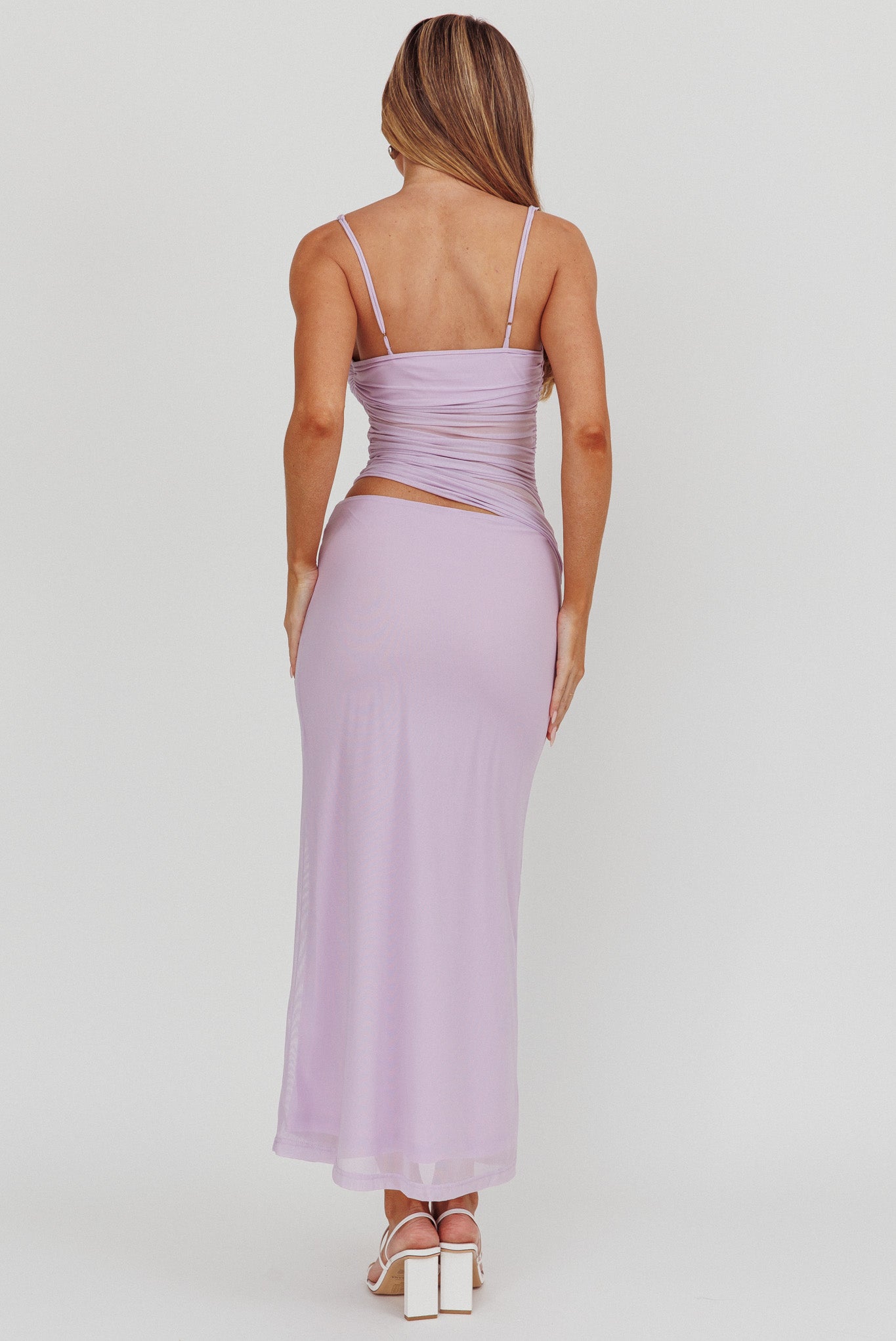 Lorely Gathered Bodice Maxi Dress Lilac by Selfie Leslie Australia
