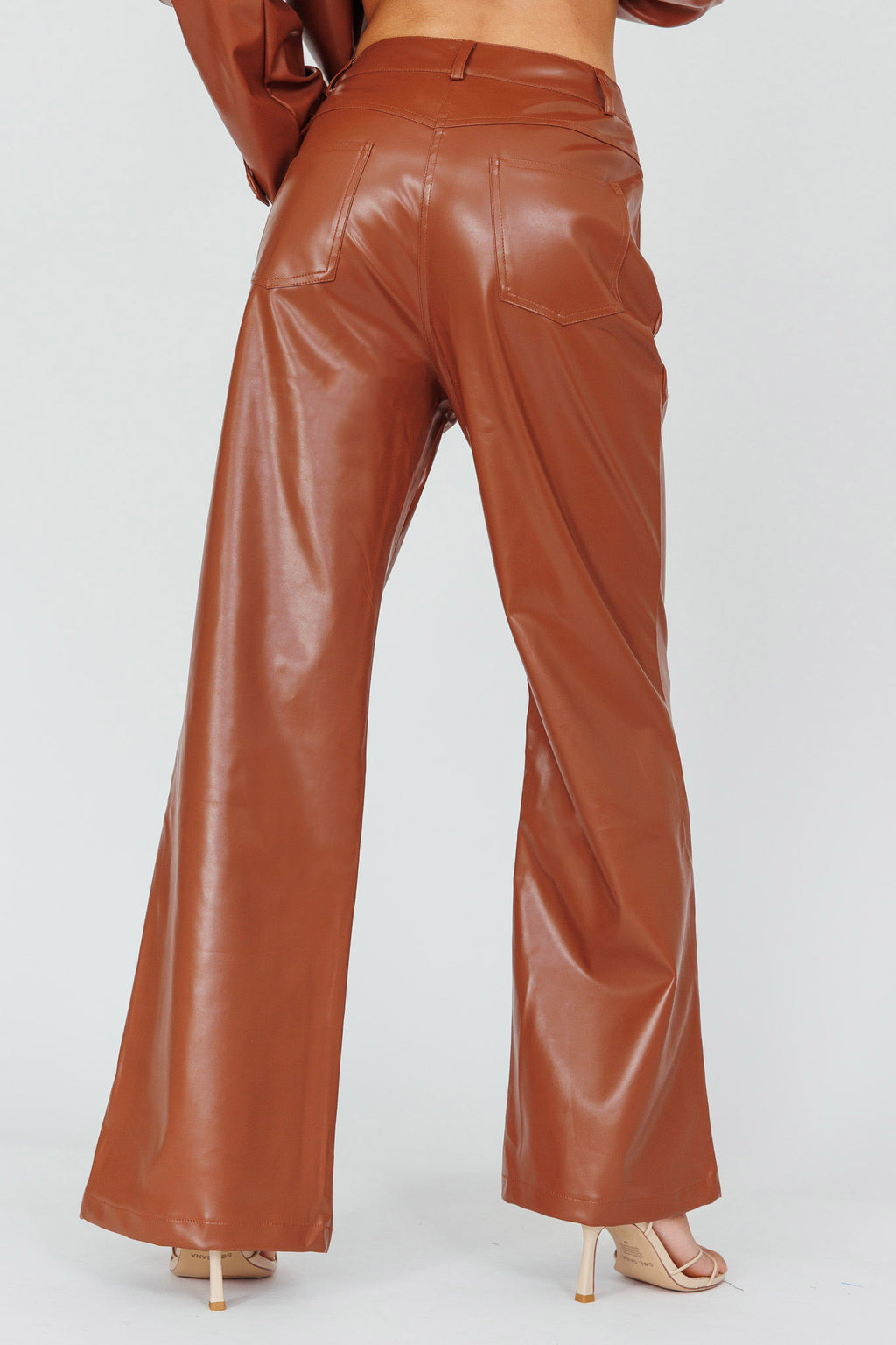 Coussin Faux Leather Pants Terracotta by Selfie Leslie Australia