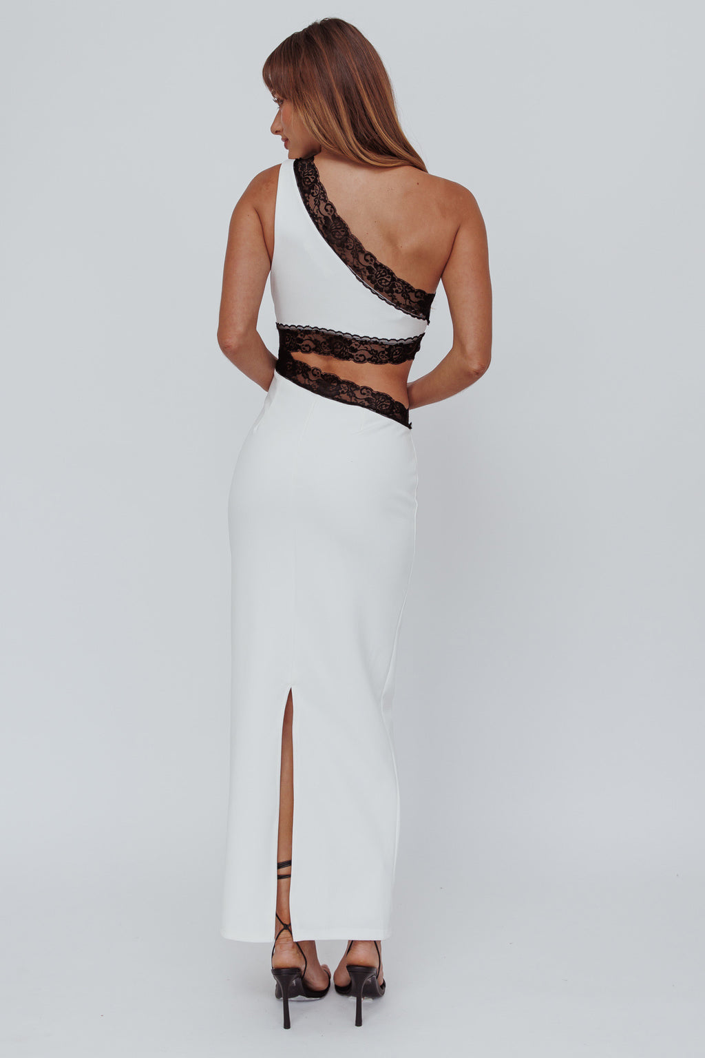 Mahli One-Shoulder Cut-Out Maxi Dress White by Selfie Leslie Australia