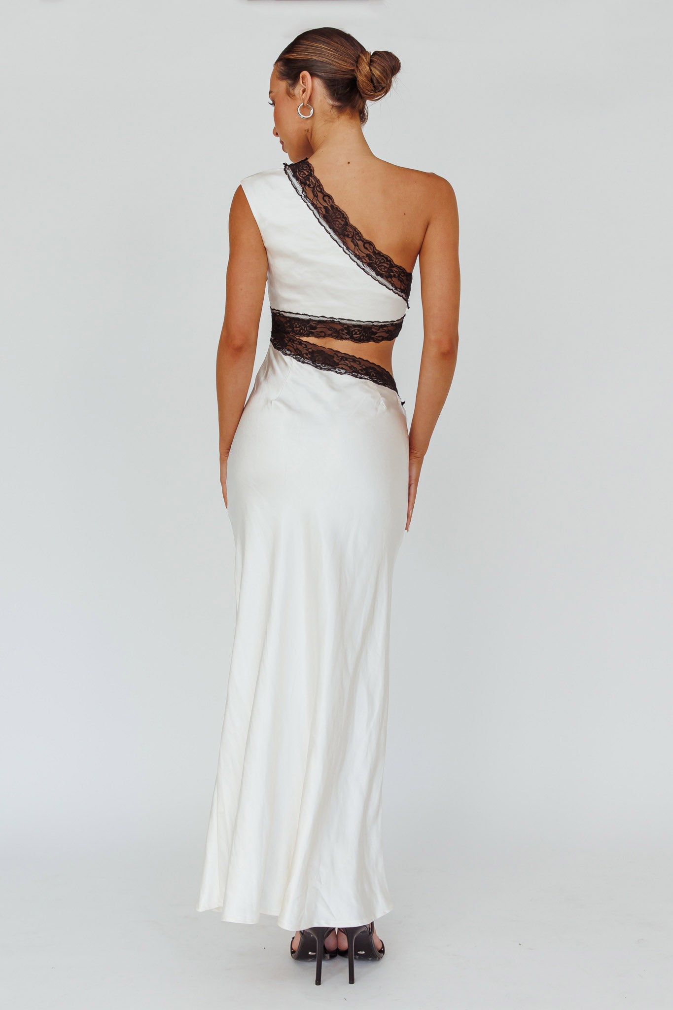Mahli One-Shoulder Maxi Dress Champagne by Selfie Leslie Australia