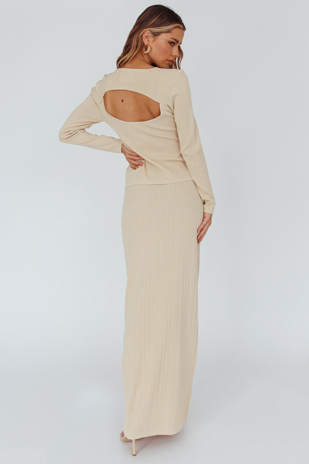 Rossana Knit Maxi Skirt Butter by Selfie Leslie Australia