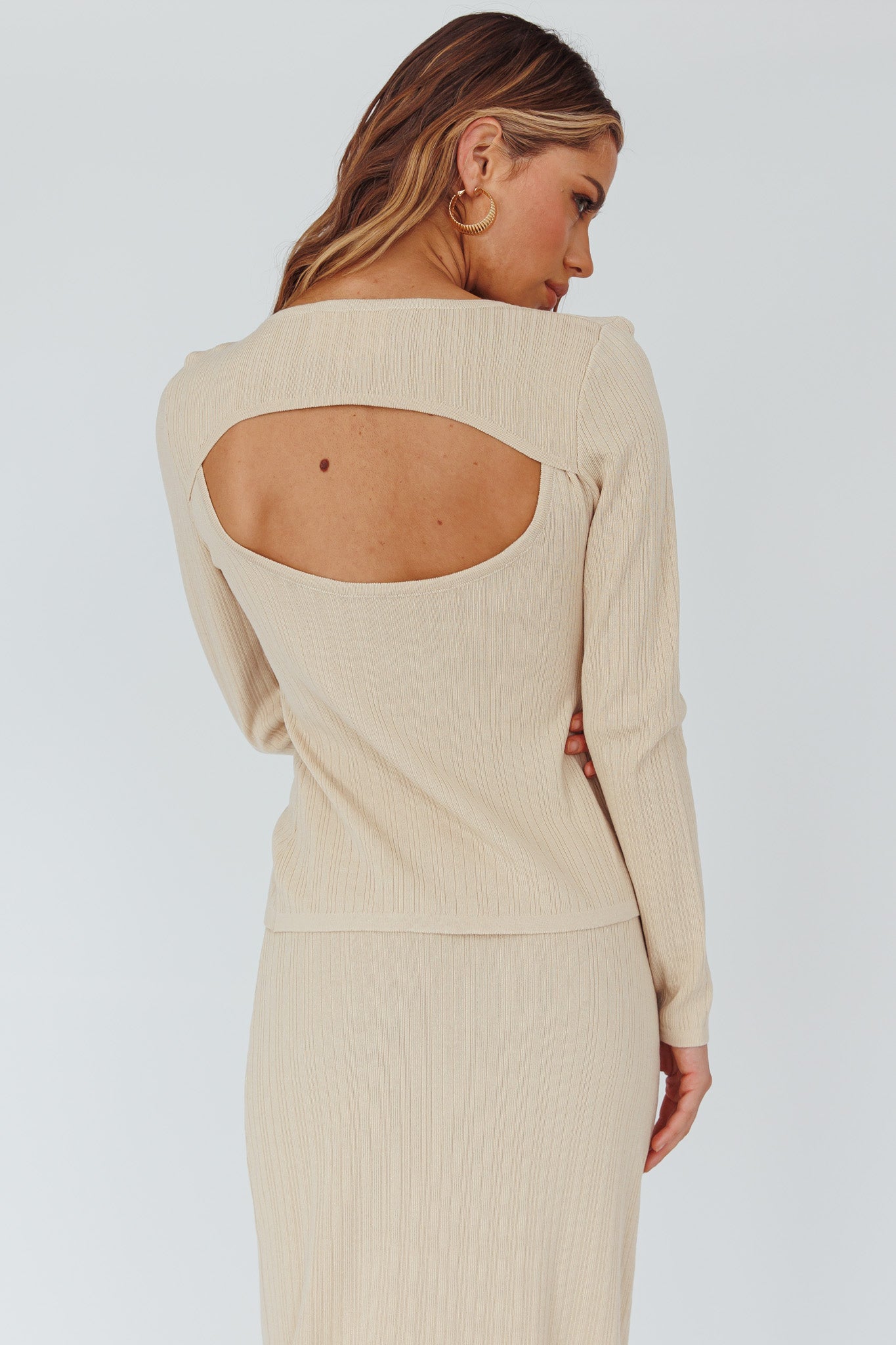 Rossana Twist Neck Keyhole Top Butter by Selfie Leslie Australia