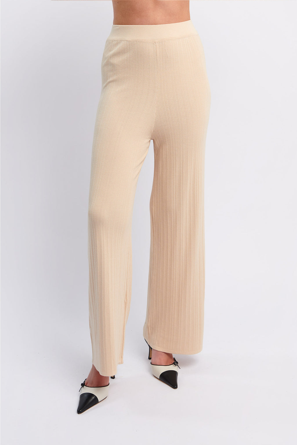 Rossana Long Knit Pants Oat by Selfie Leslie Australia