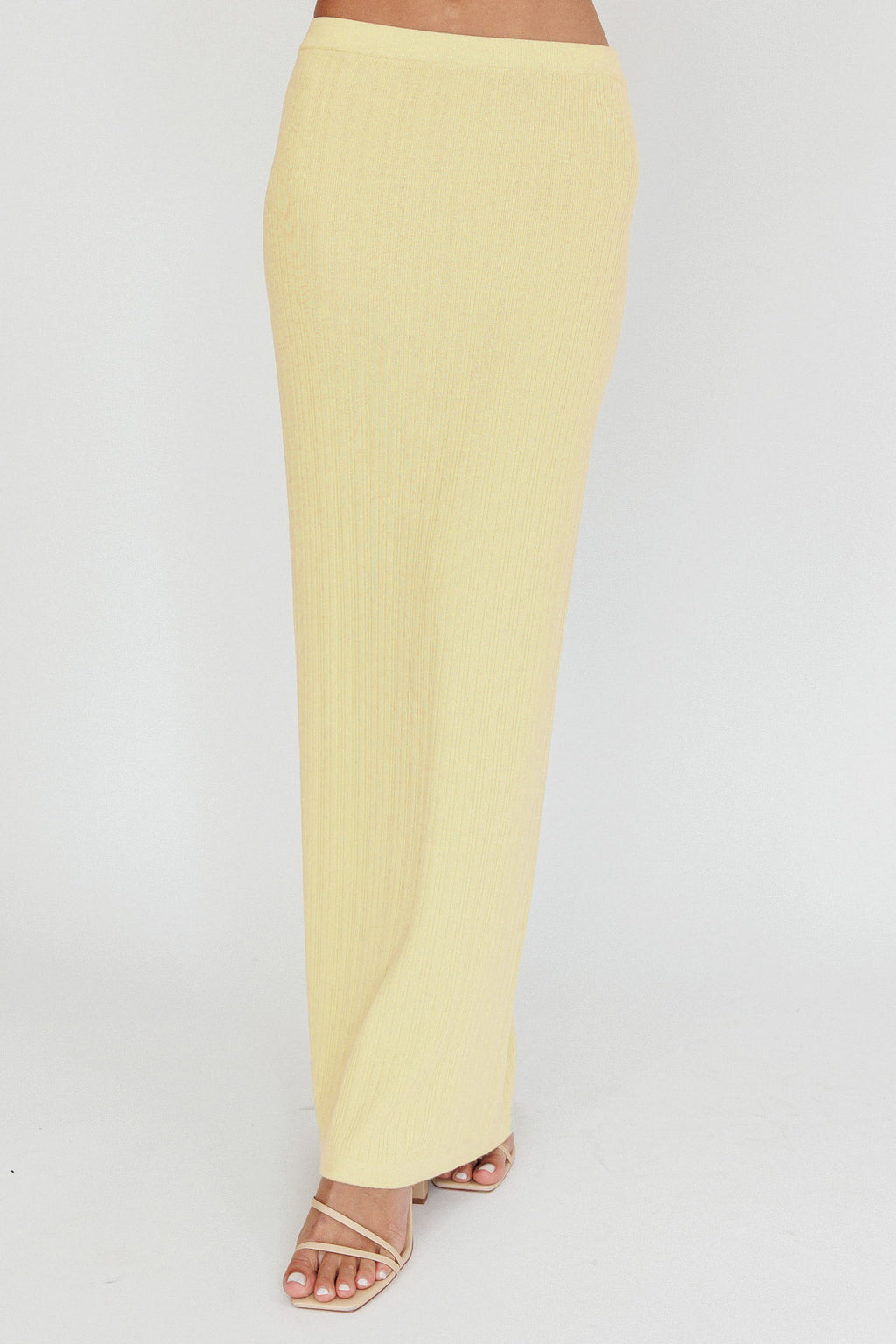 Rossana Ribbed Maxi Skirt Butter by Selfie Leslie Australia