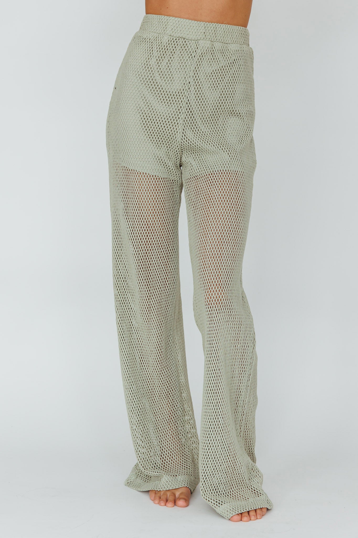 Mahina Long Net Pants Sage by Selfie Leslie Australia