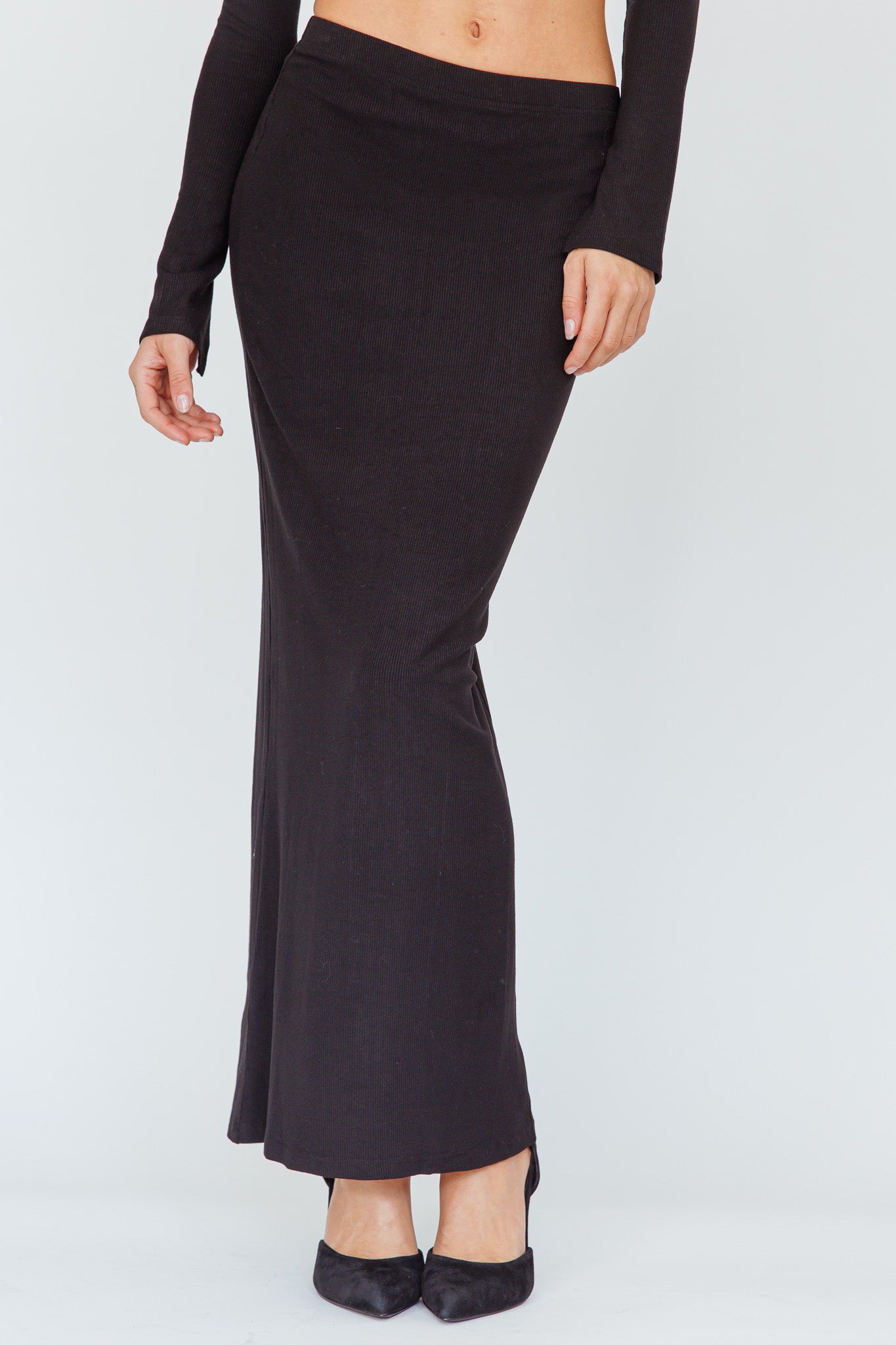 Lauryn Stretch Maxi Skirt Black by Selfie Leslie Australia