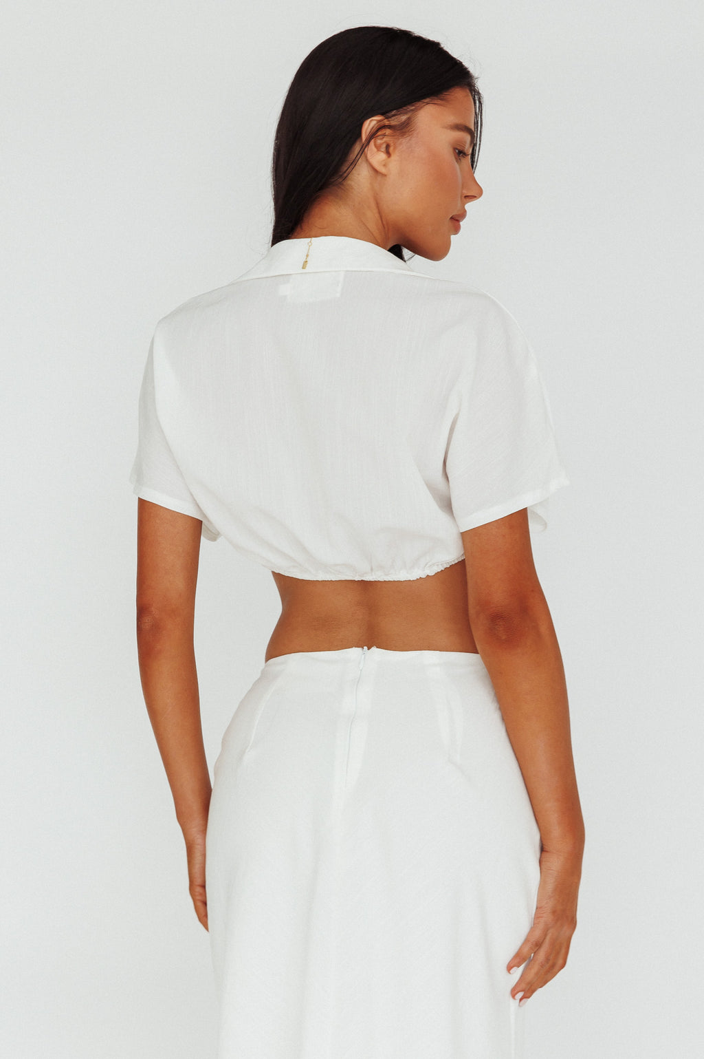 Coast To Coast Tied Crop Top White by Selfie Leslie Australia