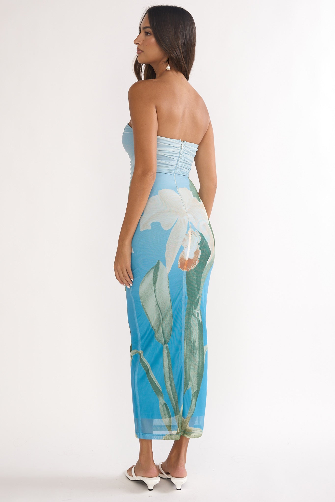 Lahita Strapless Midi Dress Orchid Blue by Selfie Leslie Australia