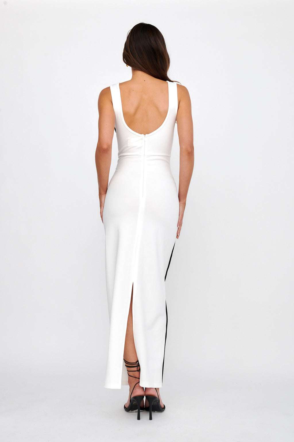 Shenae Piping Trim Maxi Dress White by Selfie Leslie Australia