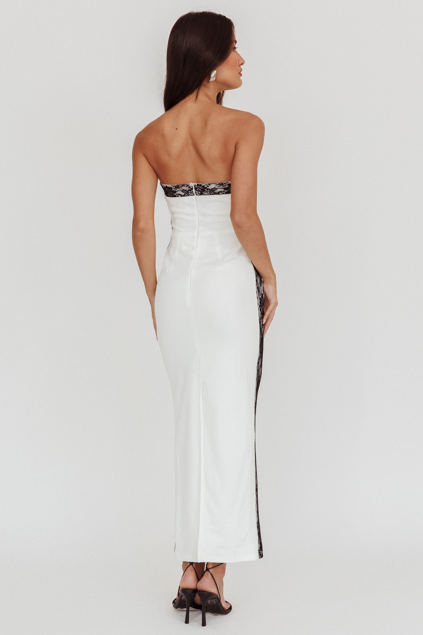 Tenika Strapless Bodycon Maxi Dress White by Selfie Leslie Australia