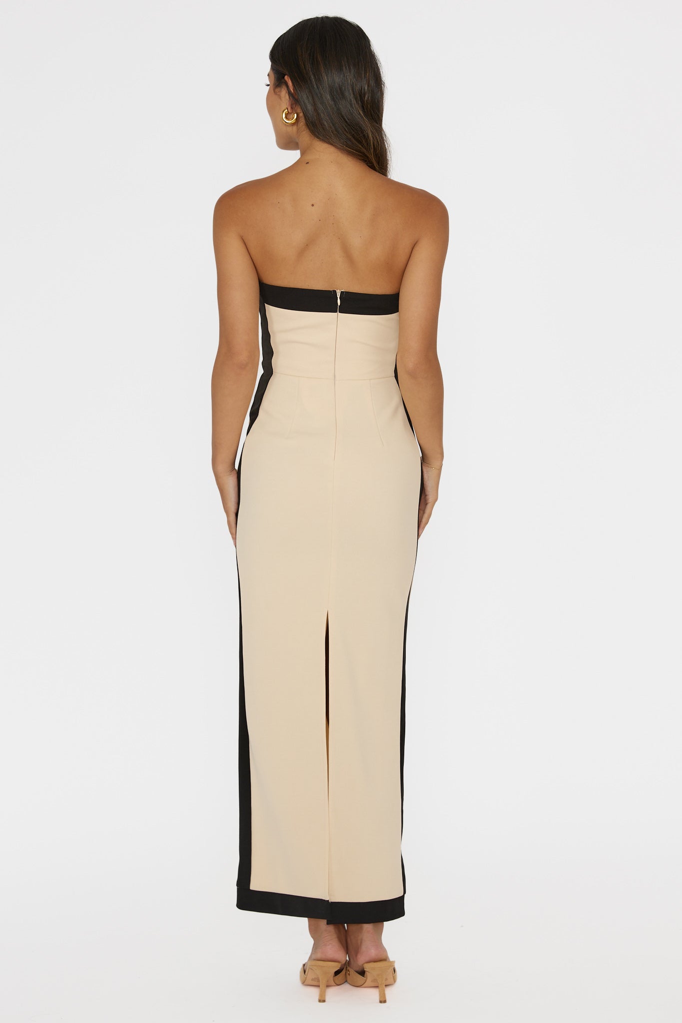 Tenika Strapless Bodycon Midi Dress Nude by Selfie Leslie Australia