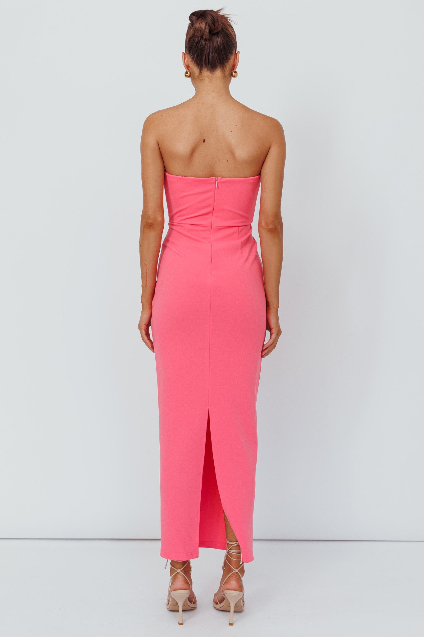 Deonne Twist Waist Midi Dress Pink by Selfie Leslie Australia