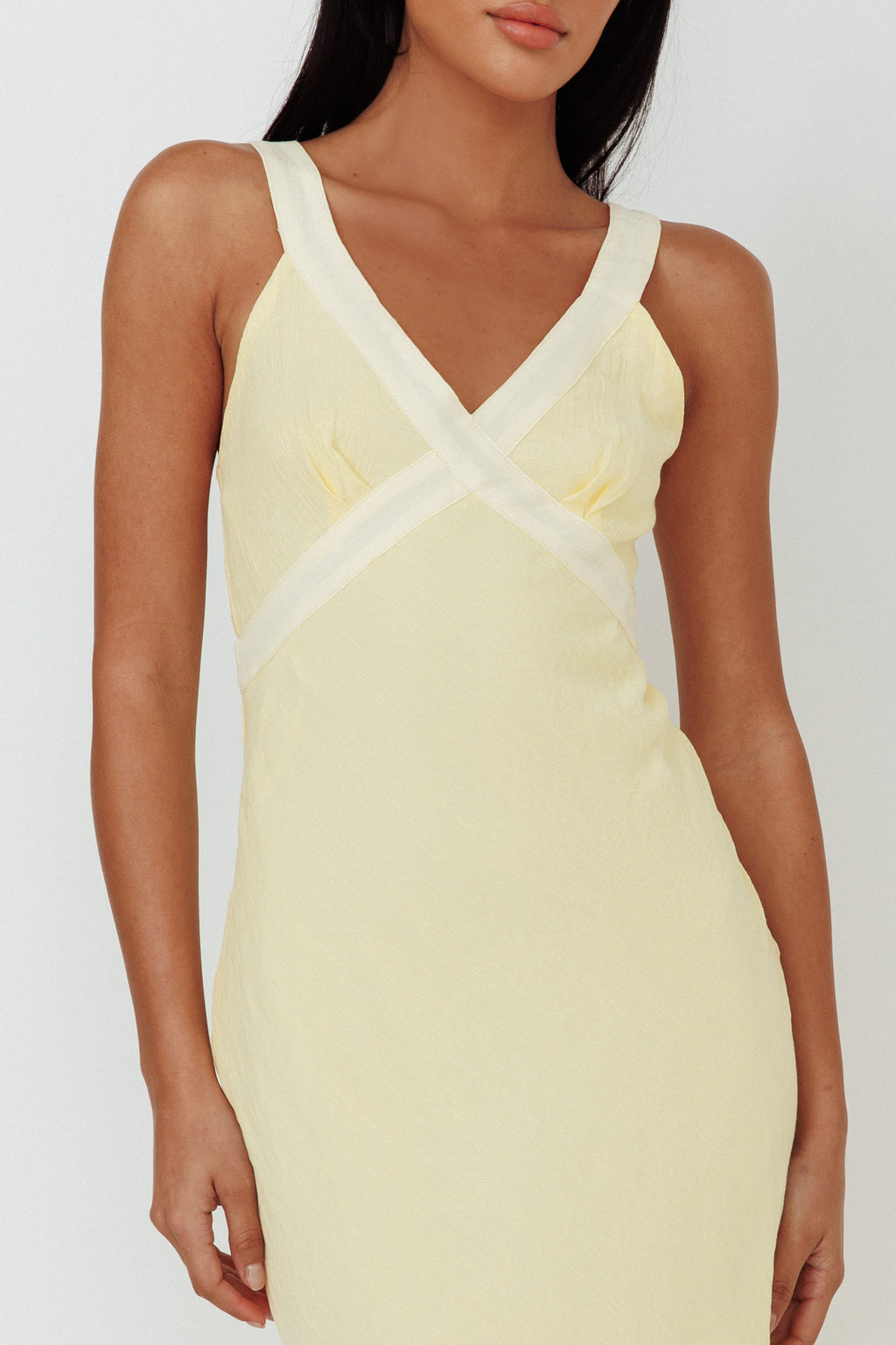Zariah V-Neck Maxi Dress Yellow by Selfie Leslie Australia