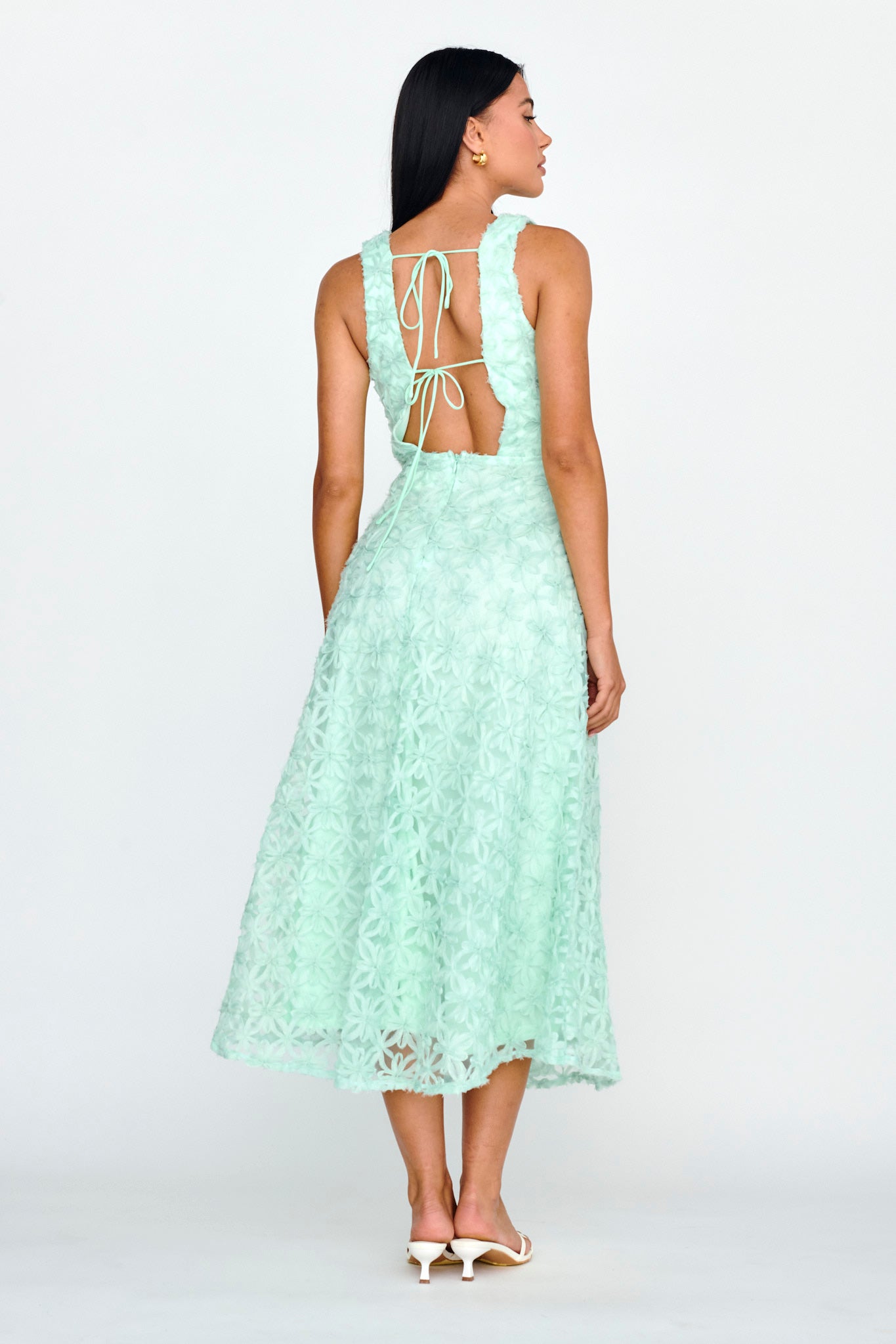 Dianne Sleeveless Embellished Midi Dress Mint by Selfie Leslie Australia