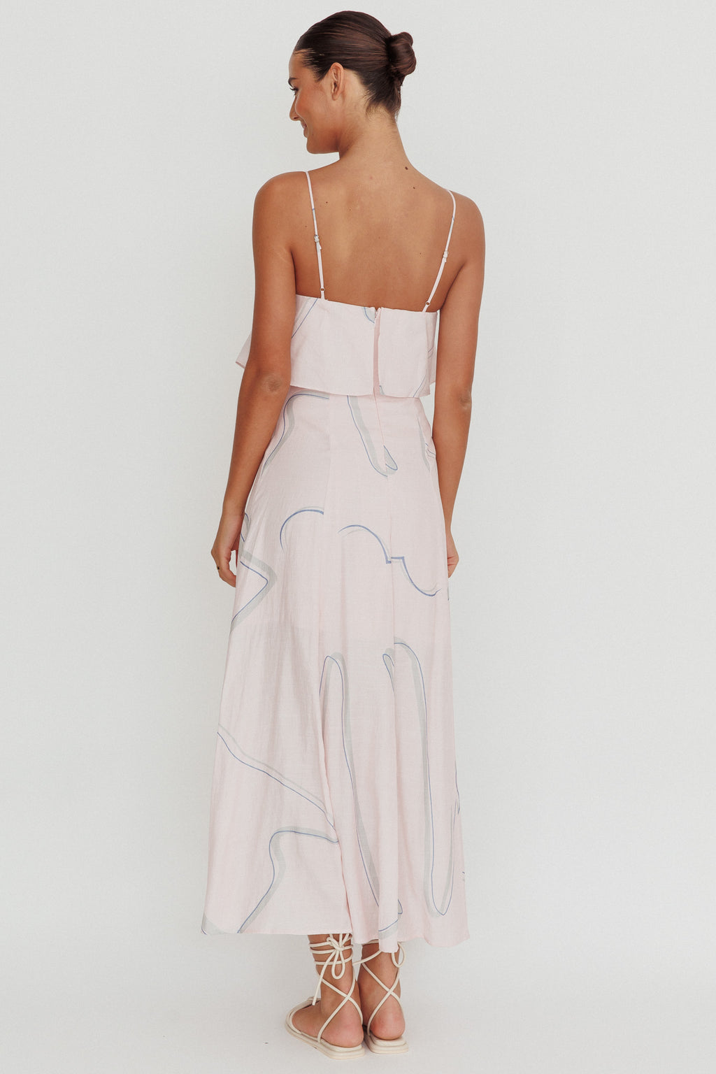 Cressida Line Ruffle Maxi Dress Pink by Selfie Leslie Australia